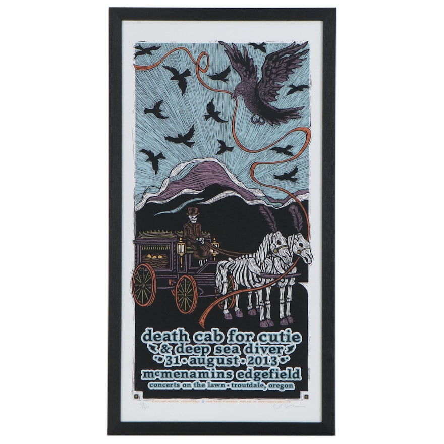 Gary Houston Serigraph Poster for Death Cab for Cutie & Deep Sea Diver, 2013