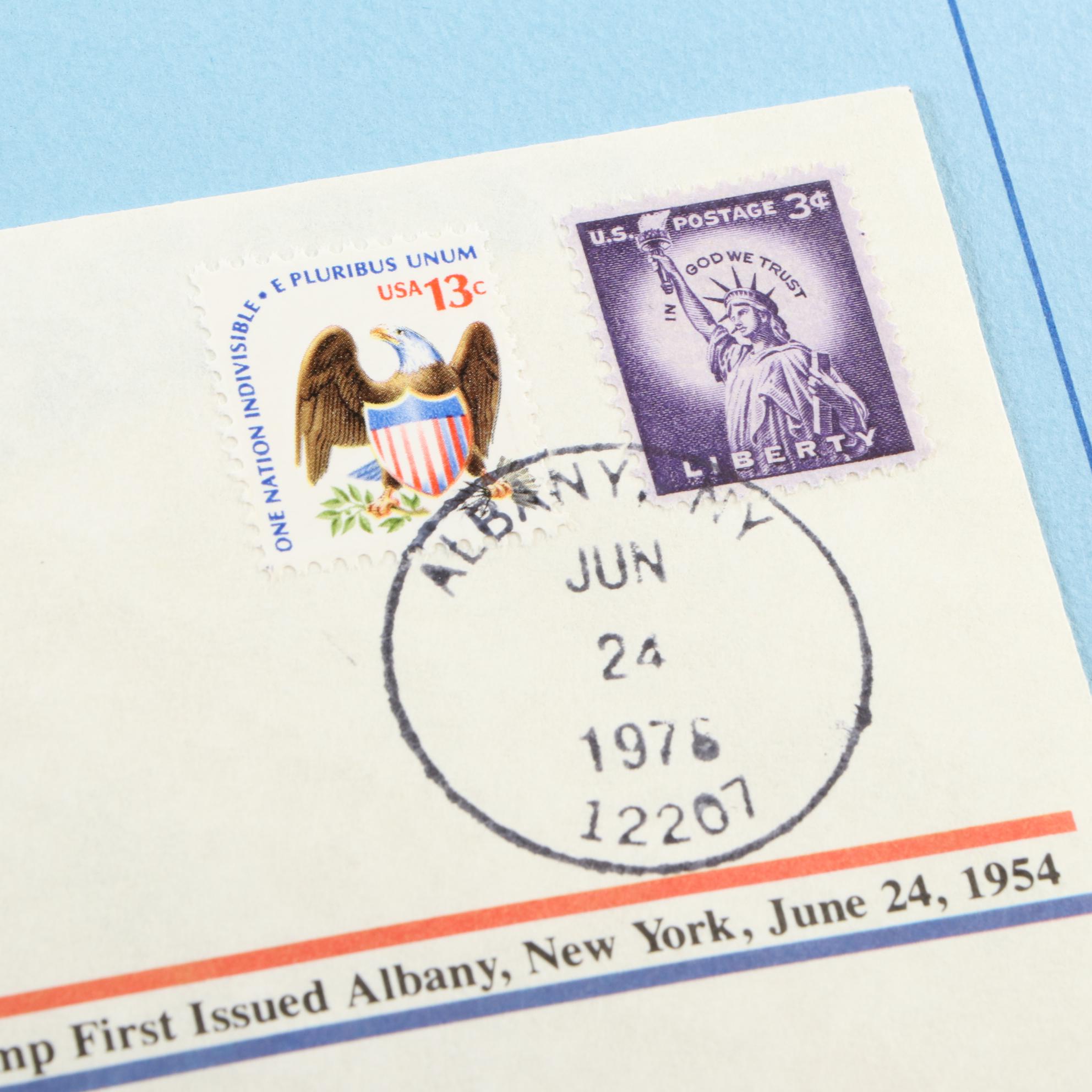 Norman Rockwell First Day Postal Covers with Cachets and Historic Stamps