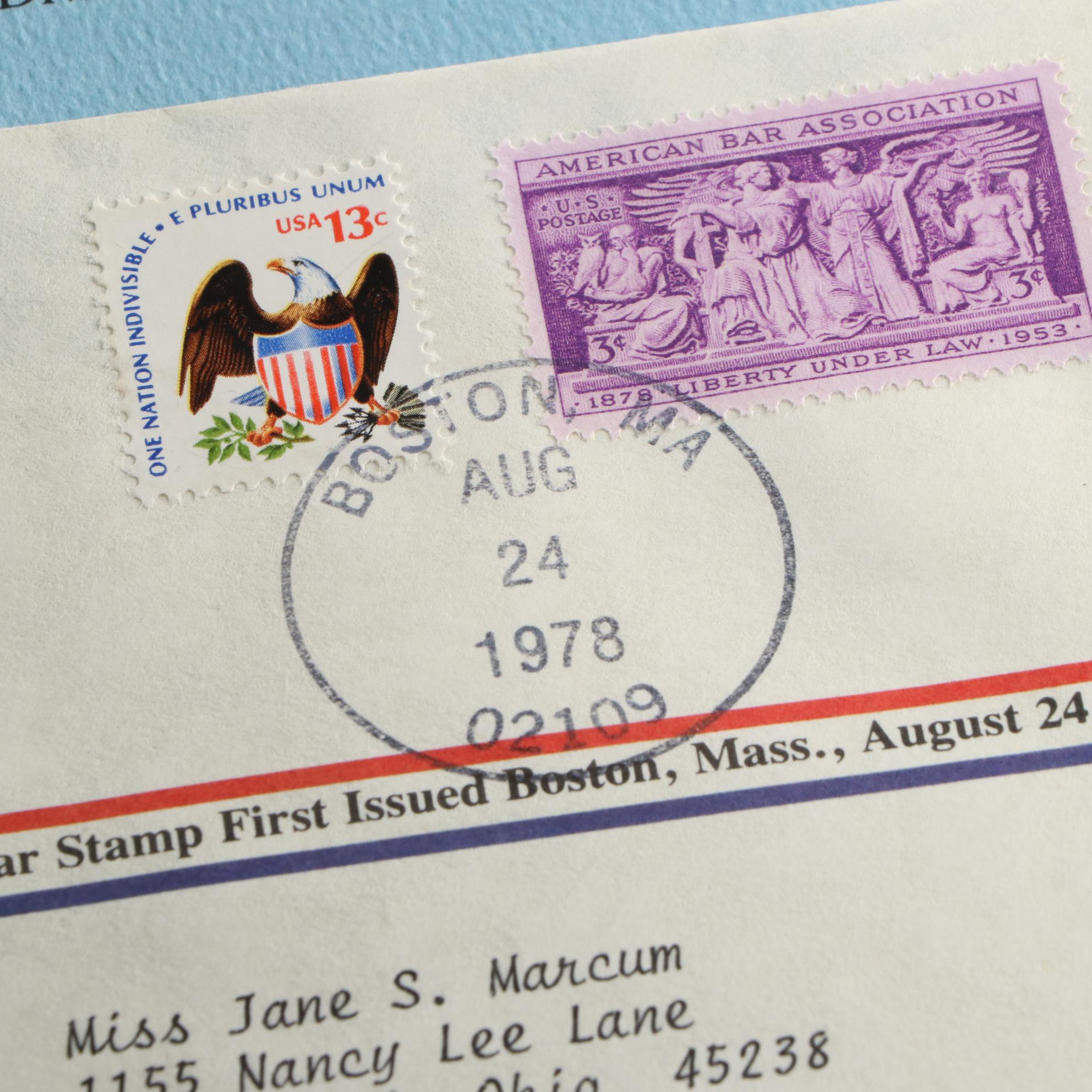 Norman Rockwell First Day Postal Covers with Cachets and Historic Stamps