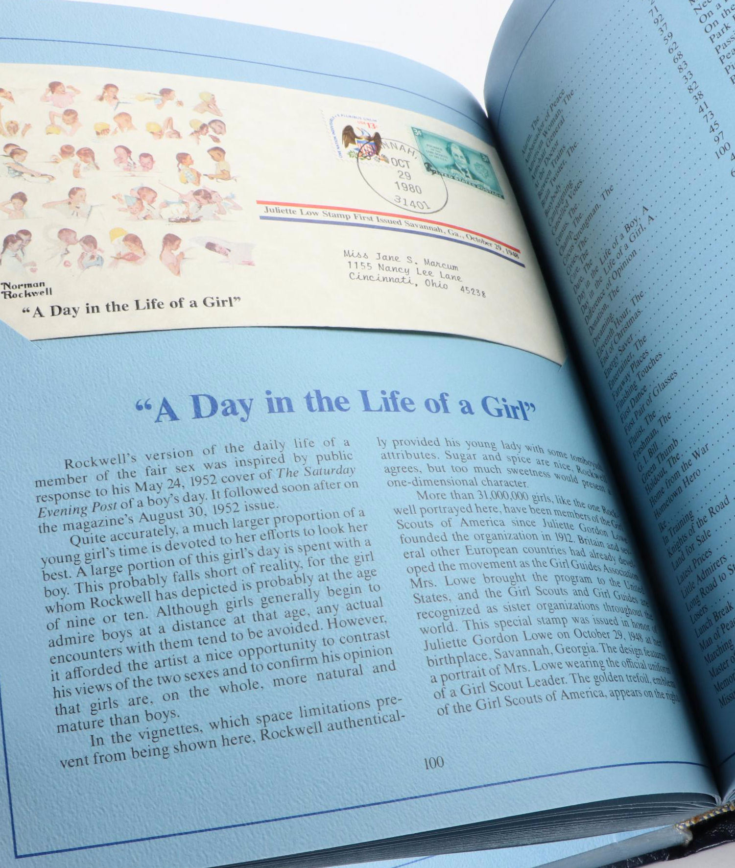 Norman Rockwell First Day Postal Covers with Cachets and Historic Stamps