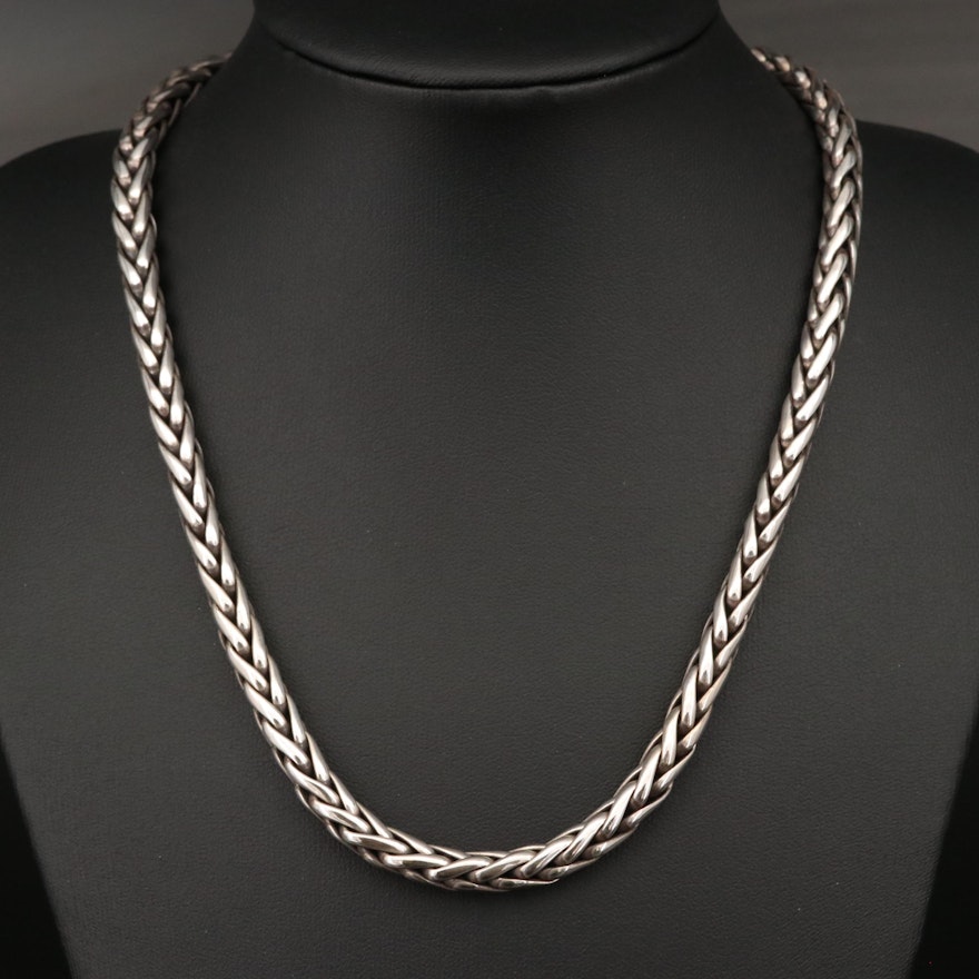 Zina Sterling Espiga Chain Necklace with 18K Accent