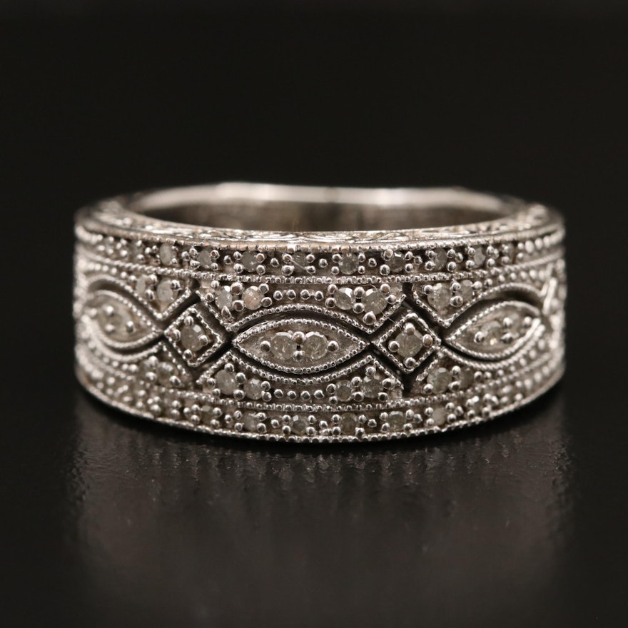 Sterling Silver Diamond Ring