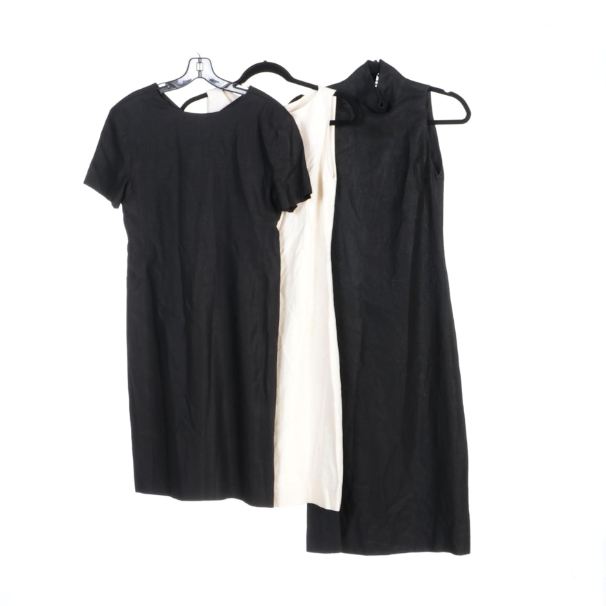 Ralph Lauren Black and Ivory Linen Dresses