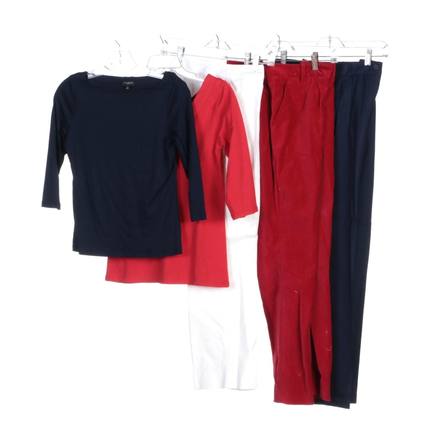 Lauren Ralph Lauren Red Velvet Pants and Other Brands Shirts and Pants