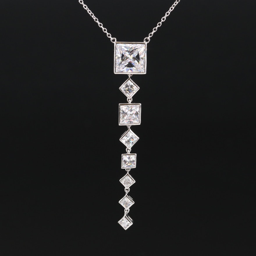 Sterling Silver Cubic Zirconia Necklace