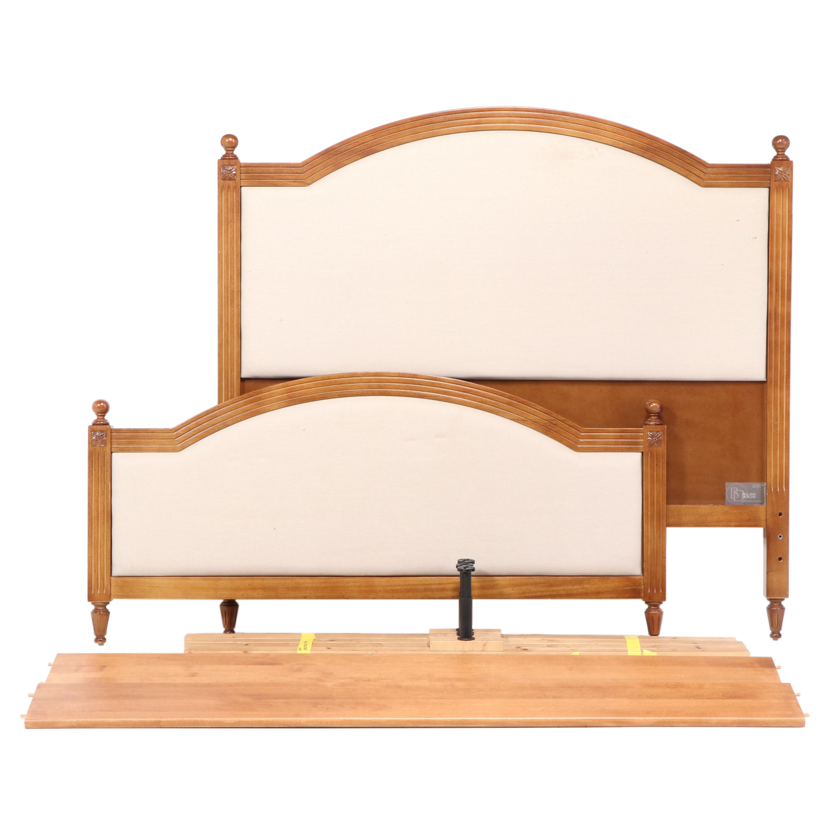 Ballard Designs "Anna Marie" Mahogany Upholstered Queen Size Bed