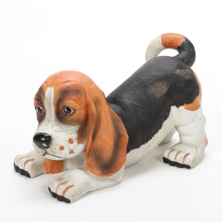 Beagle Ceramic Figurine, Late 20th Century