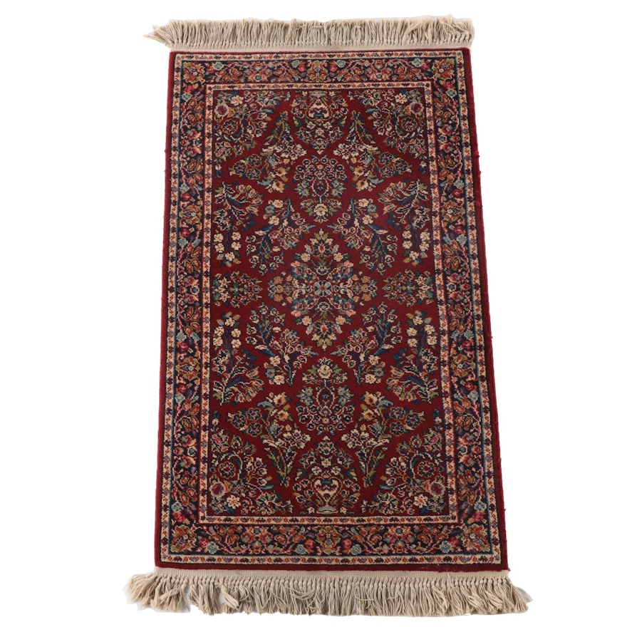 2'11 x 5'9 Machine Made Karastan "Red Sarouk" Wool Area Rug