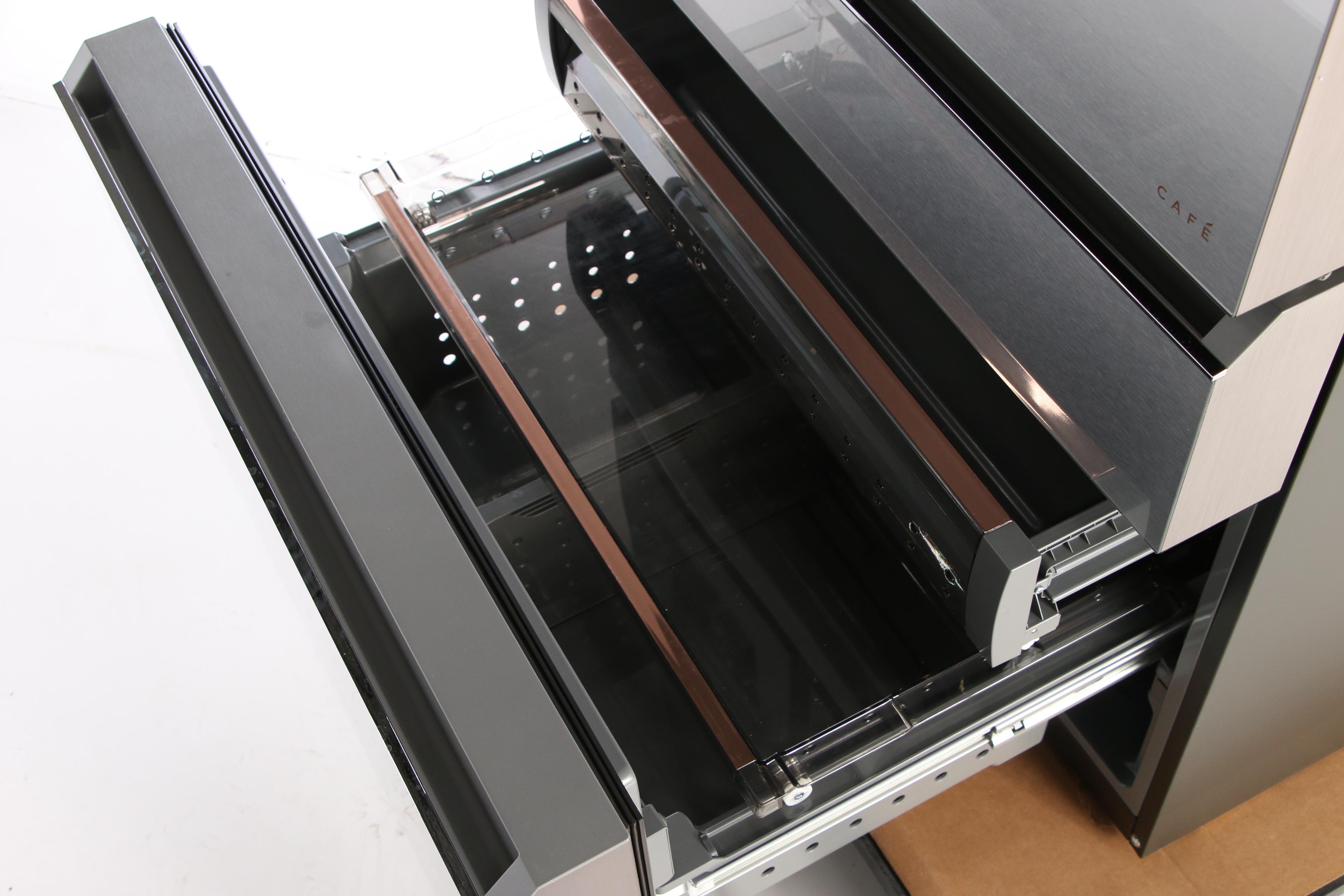 GE Cafe™ Series Platinum Glass 27.8 Cu.Ft. Smart 4-Door French-Door Refrigerator