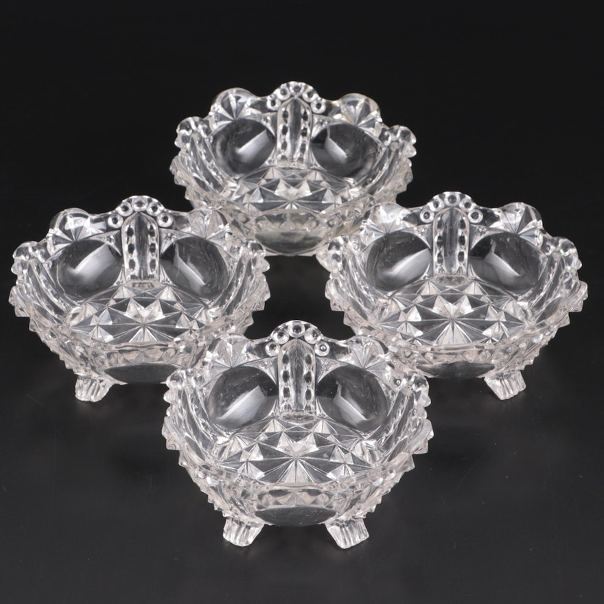 Early American Pressed Glass Finger Bowls, Early to Mid 20th Century