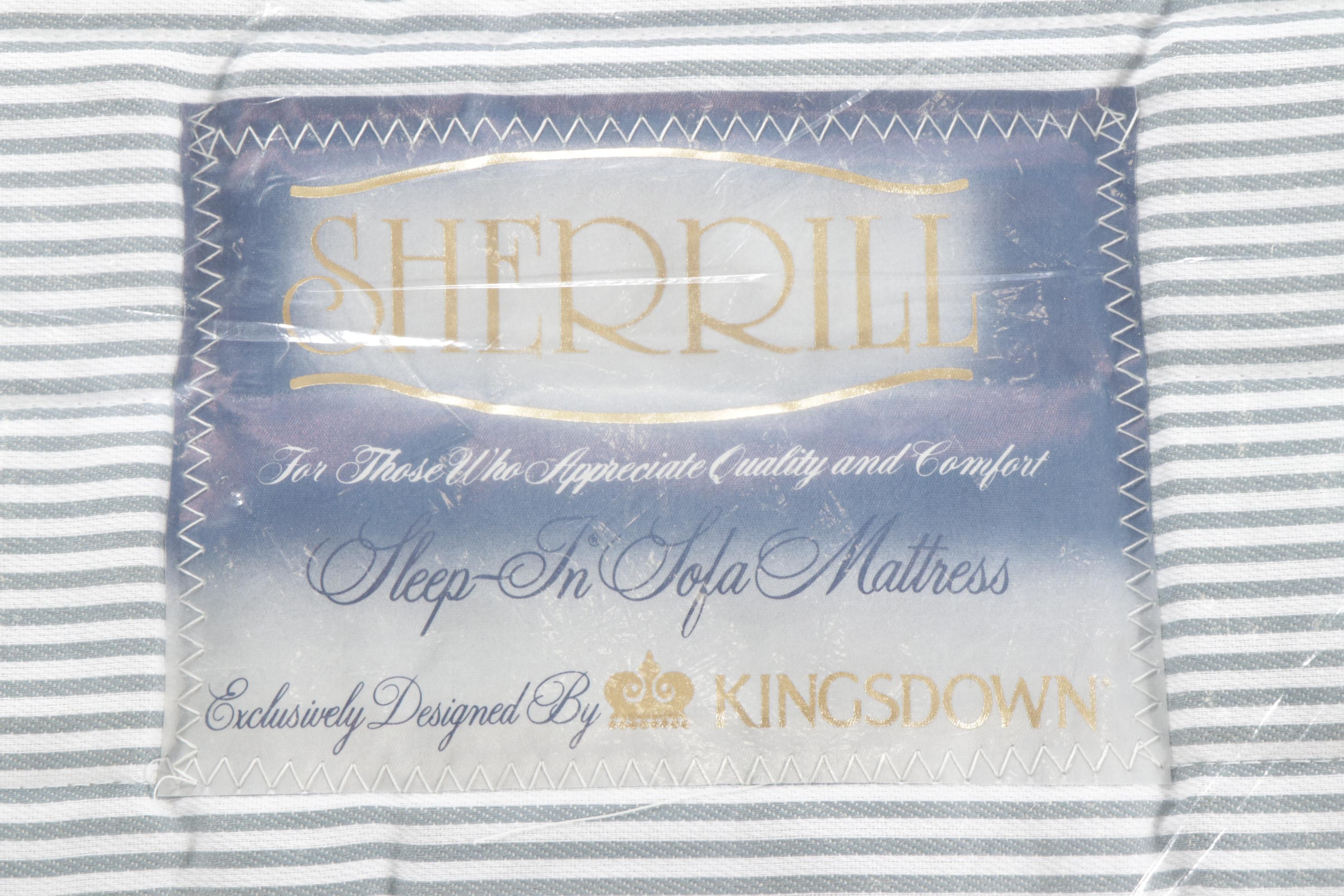 Sherrill Camelback Upholstered Sleeper Sofa, 21st Century