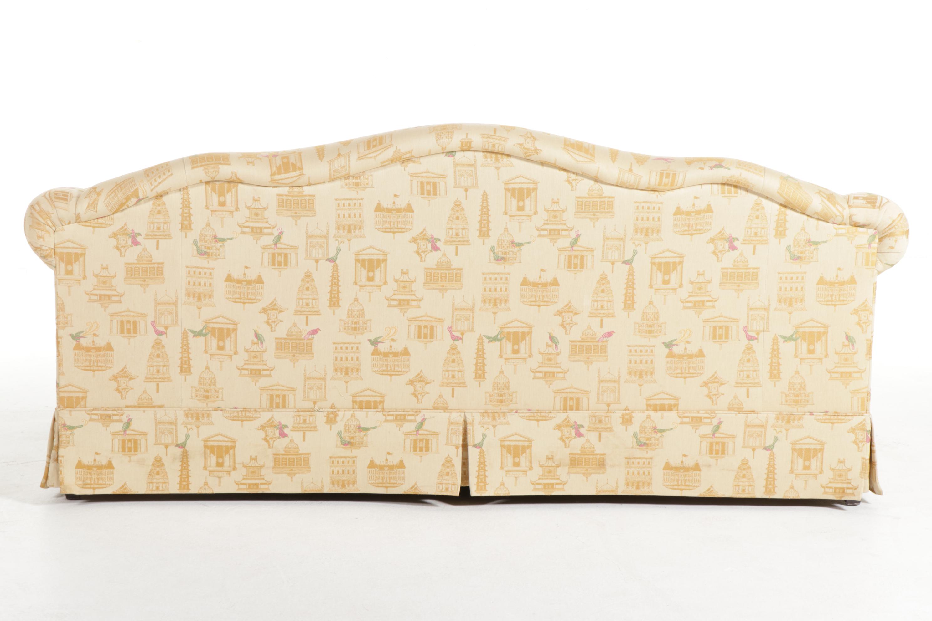 Sherrill Camelback Upholstered Sleeper Sofa, 21st Century