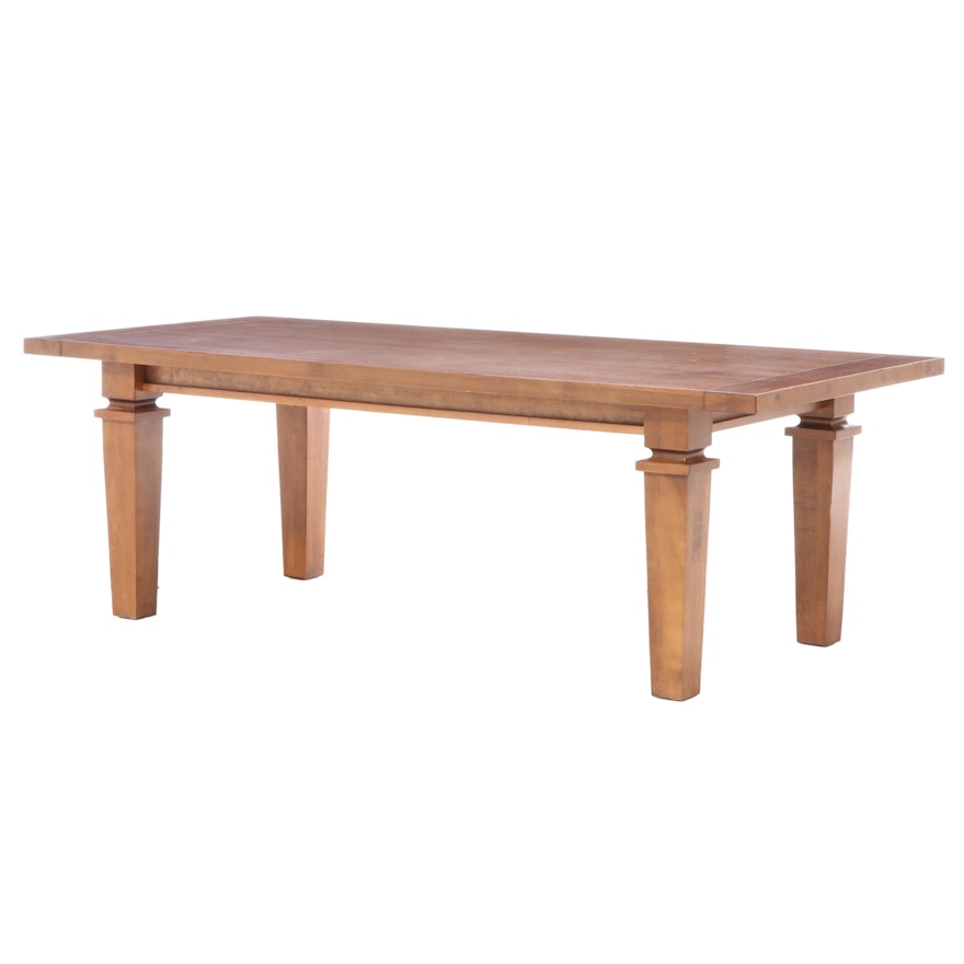 Andes International Farmhouse Style Breadboard-Top Wood Dining Table