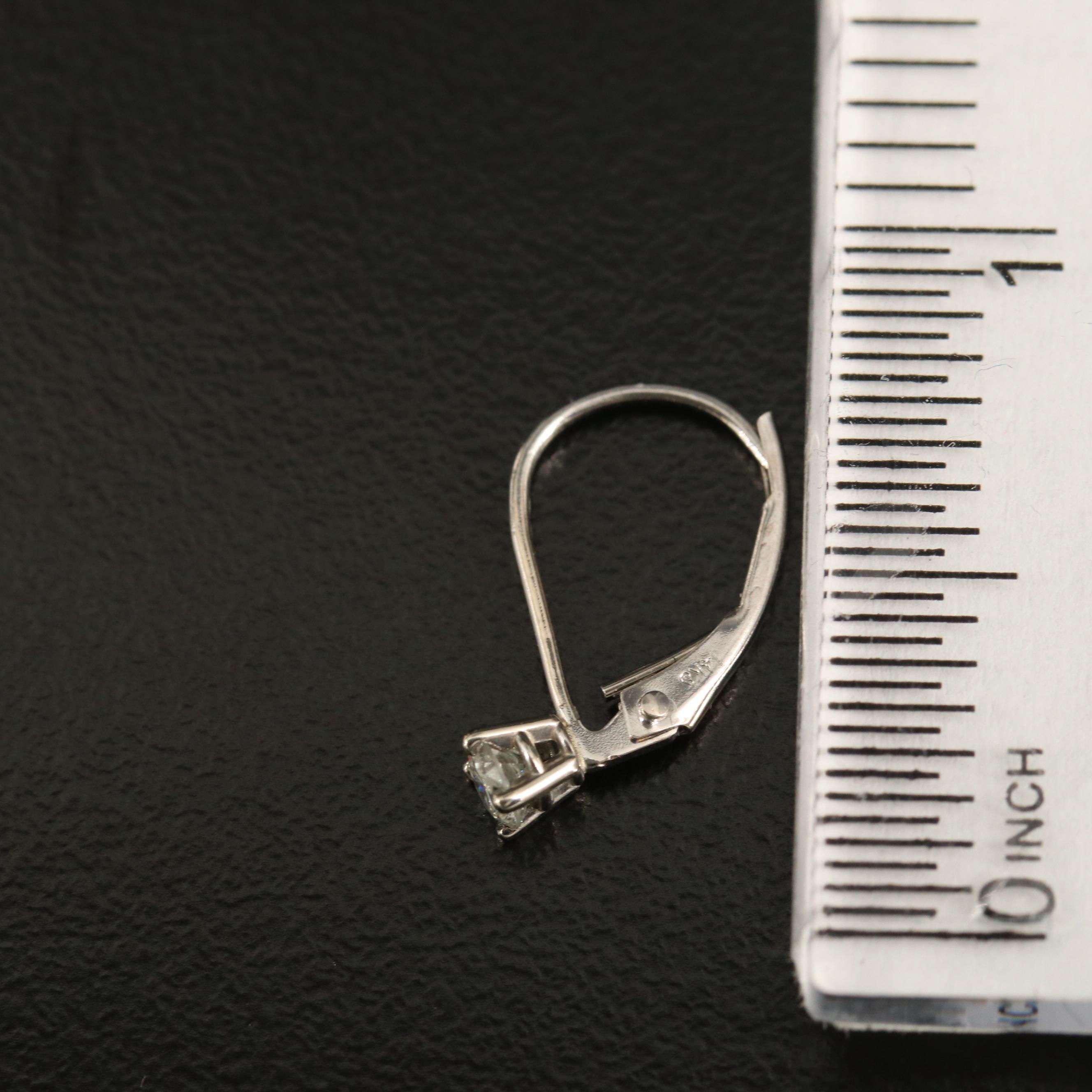 14K Diamond Drop Earrings