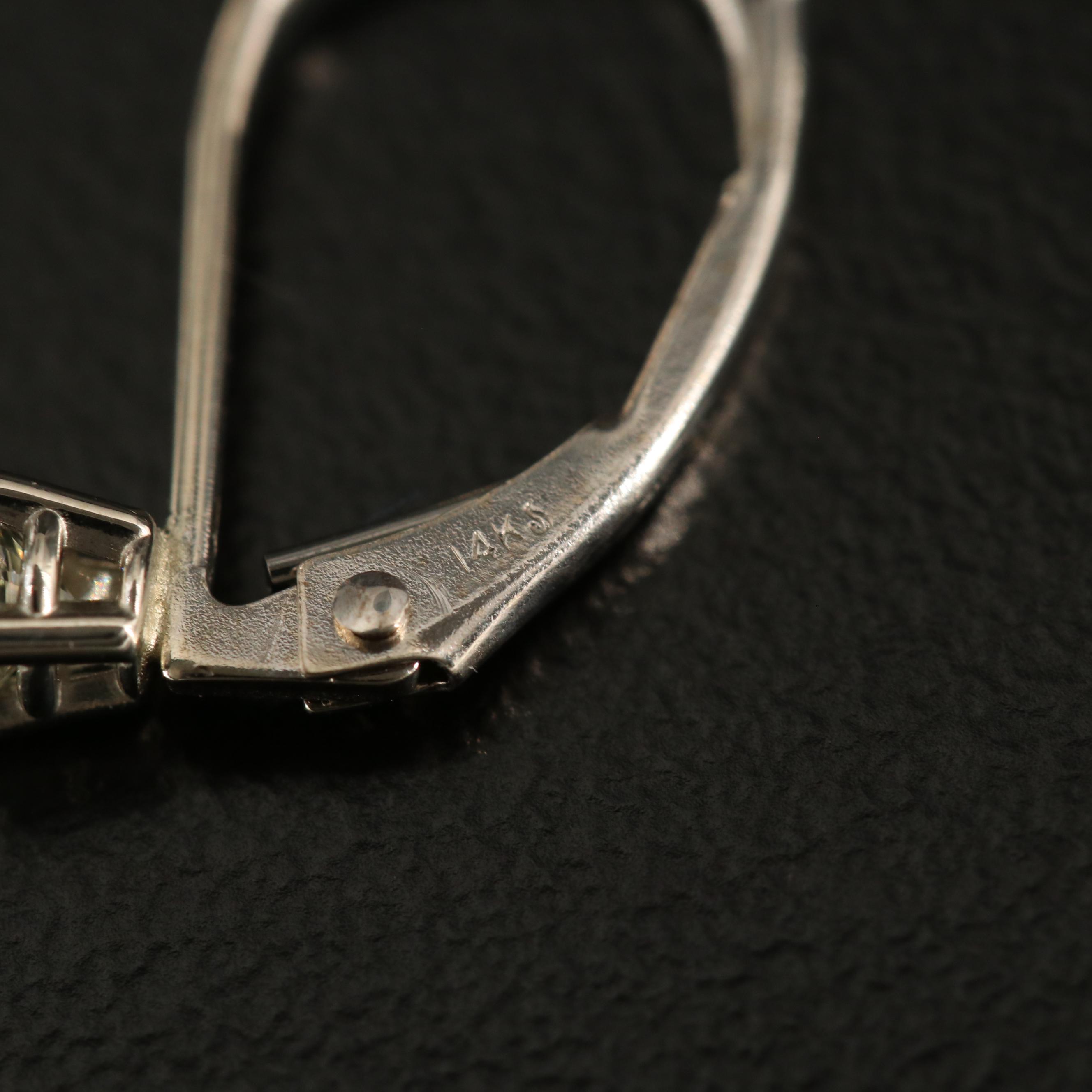 14K Diamond Drop Earrings