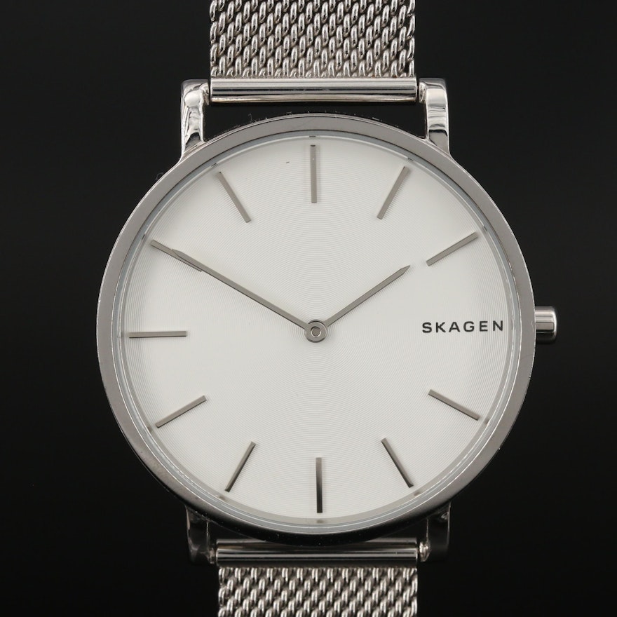 Skagen "Hagen" Slim Stainless Steel Quartz Wristwatch