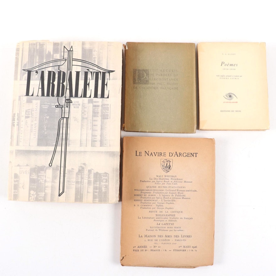 Rare and Limited Editions of French Poetry Books, Including T. S. Eliot