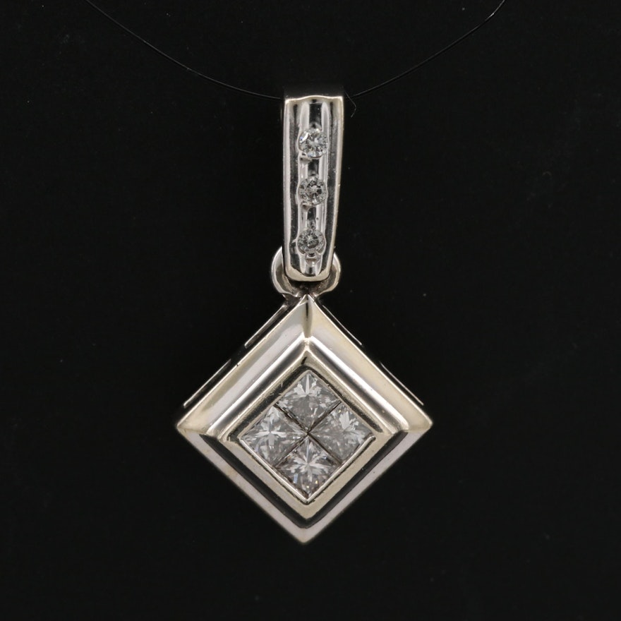 14K Diamond Pendant