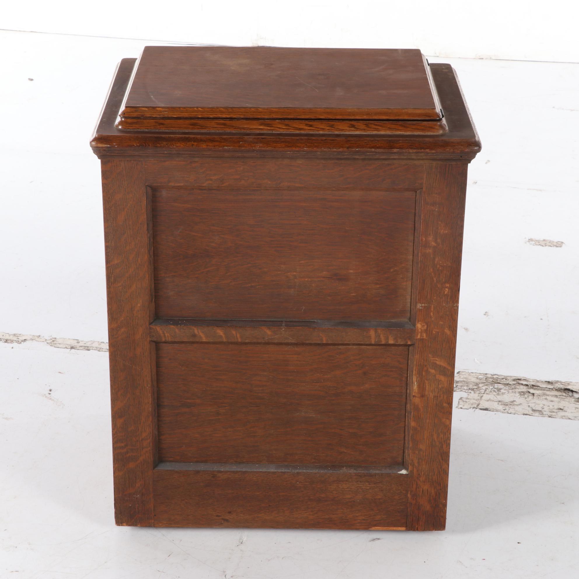 Singer Treadle Sewing Machine No. 66 with Open Side Cabinet No. 23, circa 1922