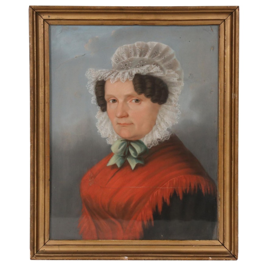 Pastel Portrait of a Woman, Mid-19th Century