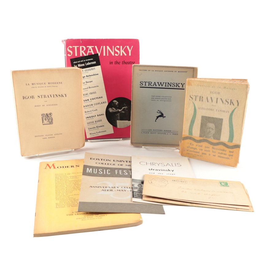 Collection of Books and Ephemera on Igor Stravinsky