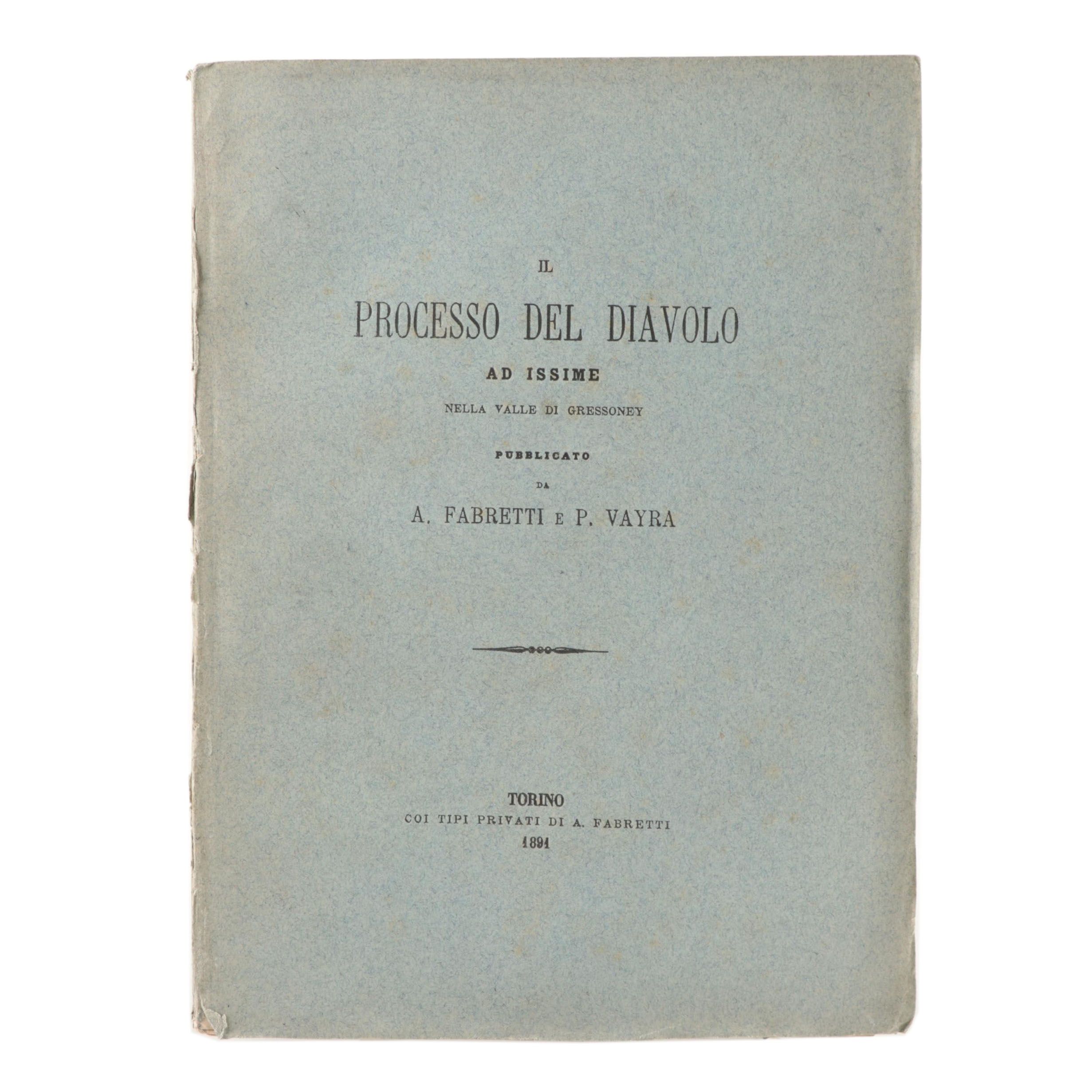 "Il processo del diavolo ad Issime nella valle di Gressoney," 1891