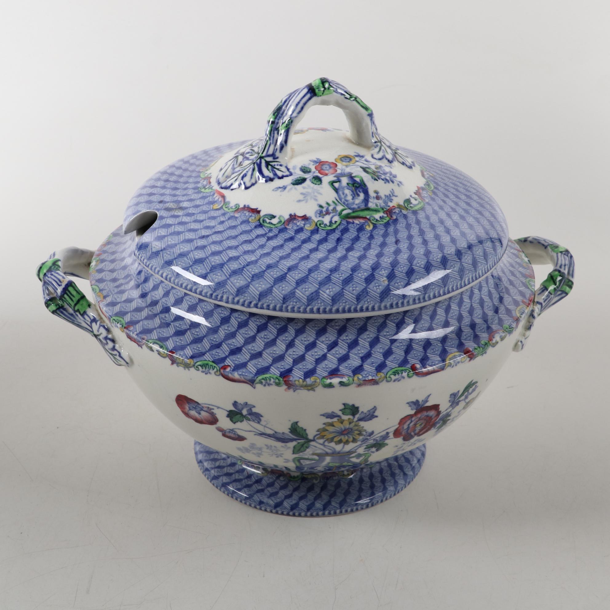 Copeland Spode "Portland Vase" Earthenware Tureen and Underplate