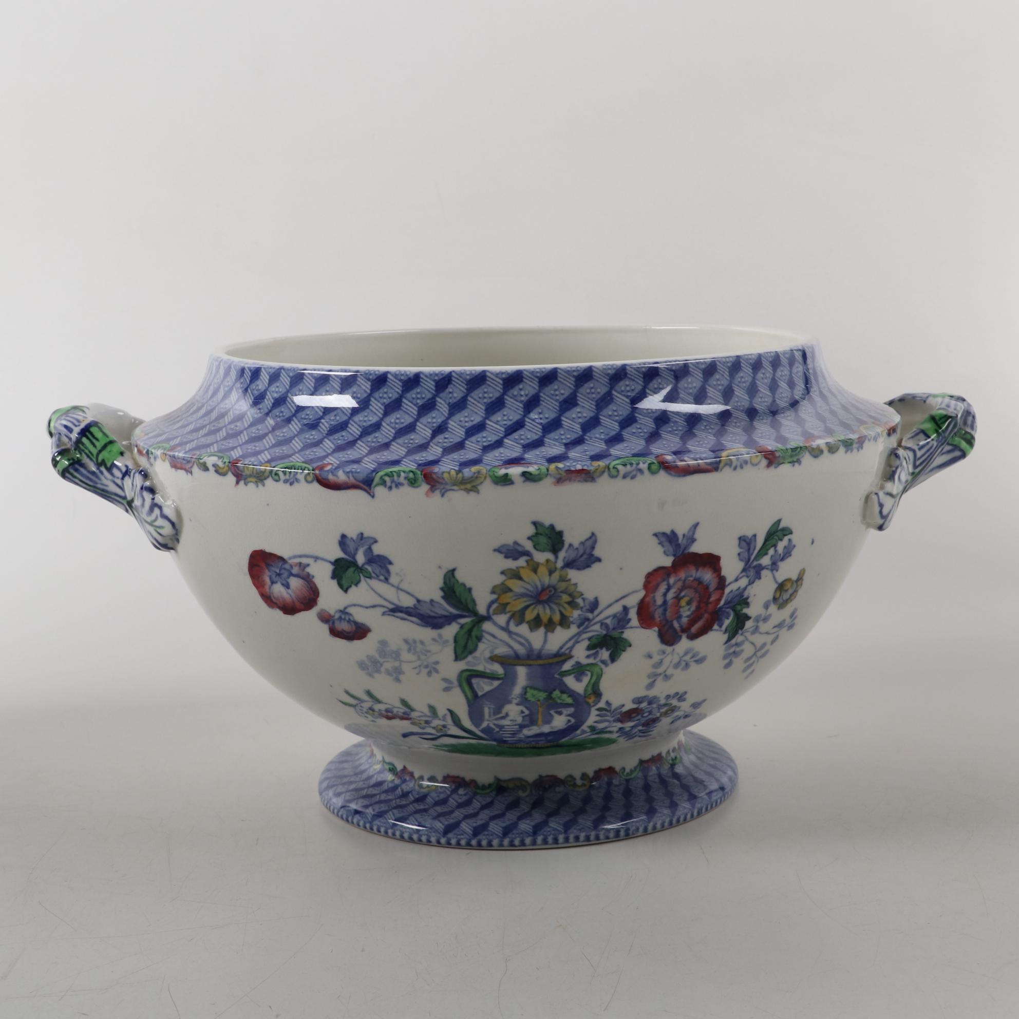 Copeland Spode "Portland Vase" Earthenware Tureen and Underplate