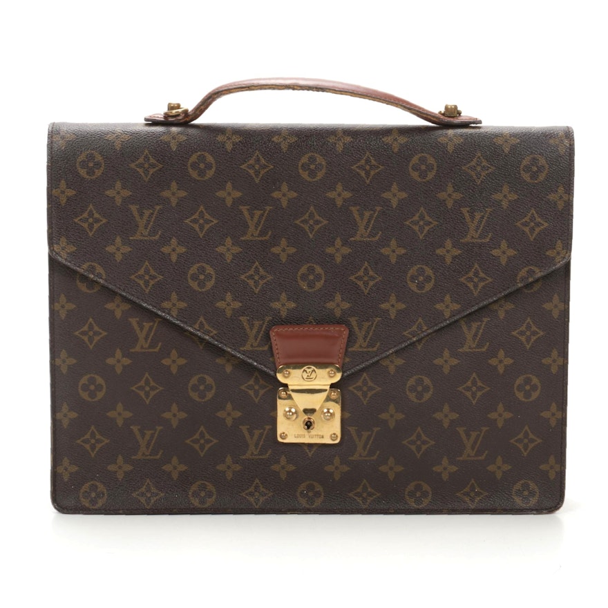 Louis Vuitton Porte-Documents Bandoliere in Monogram Canvas and Leather