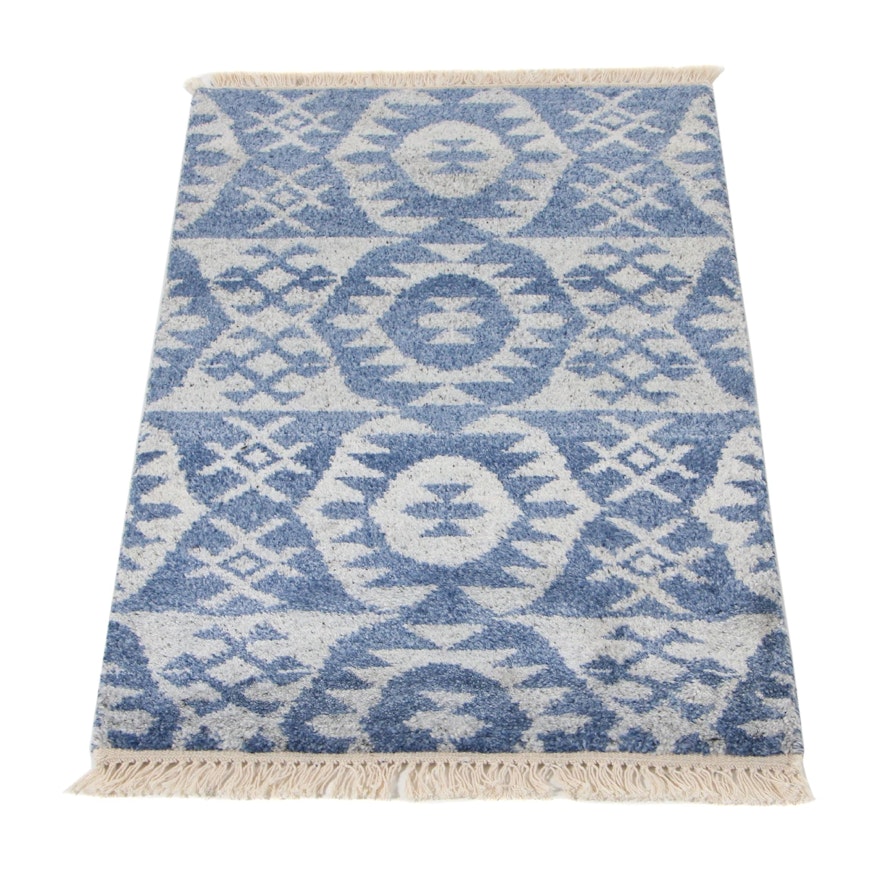 2' x 3'2 Hand-Knotted Indo-Moroccan Accent Rug, 2010s