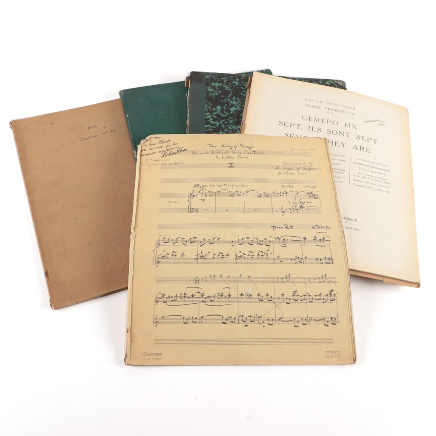 Signed "The Song of Songs" by Lukas Foss and More Sheet Music