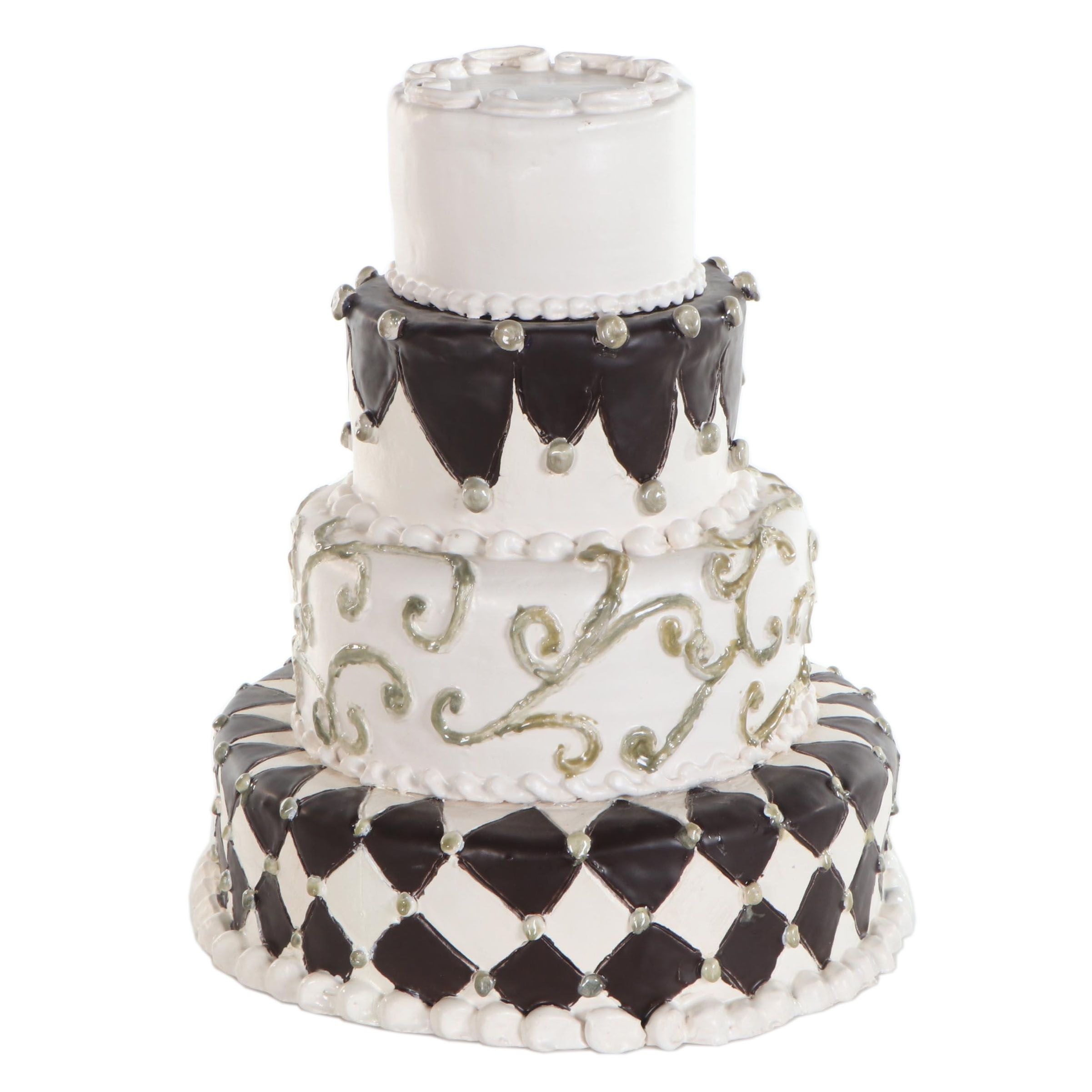 Jeff Nebeker Realist Ceramic Wedding Cake Sculpture, 1997