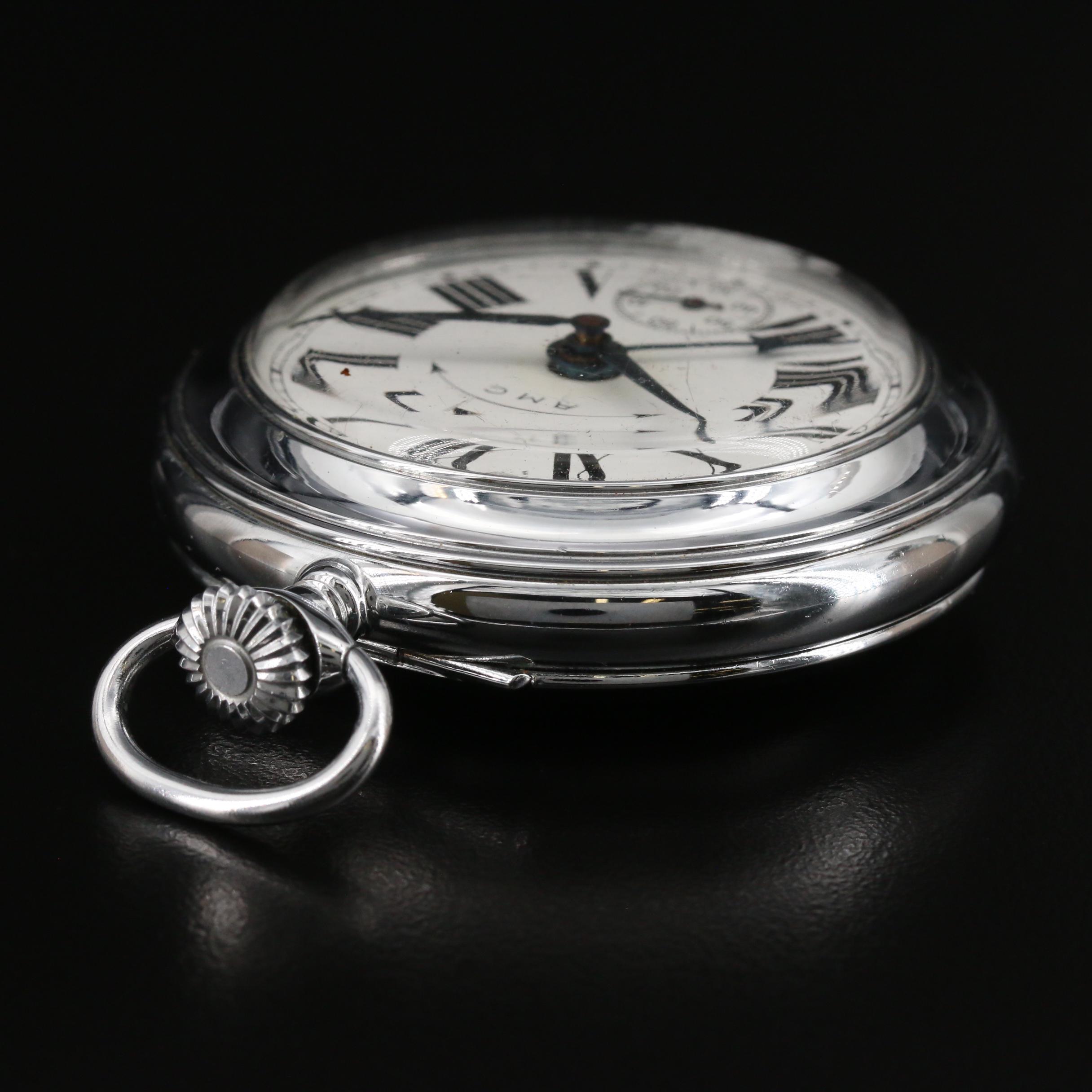 Vintage Swiss AMC Travel Alarm Clock