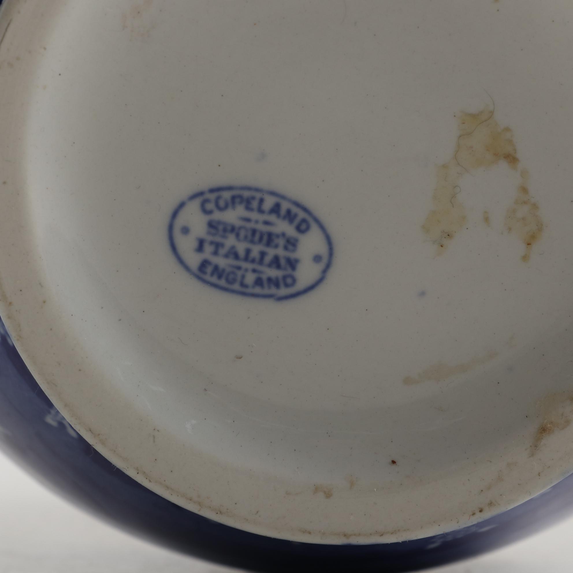 Copeland "Spode's Italian" Blue and White Transferware Pitcher, Early-Mid 20th C