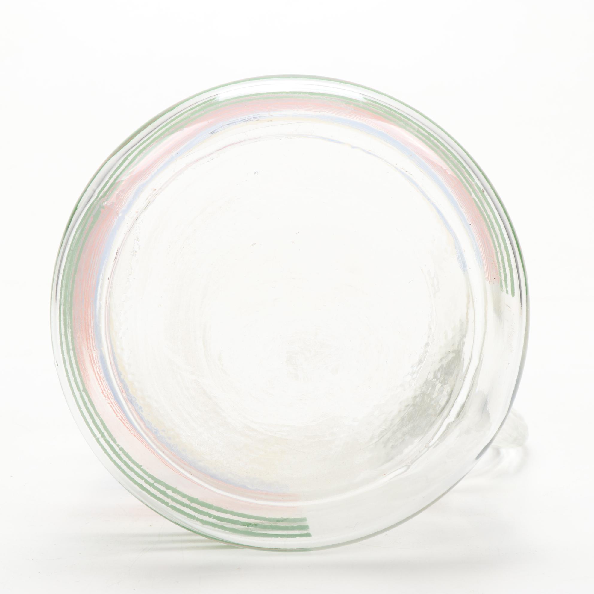 Hazel Atlas "Fiesta Stripe" Juice Glass Set with Pitcher and Shaker, 1950s