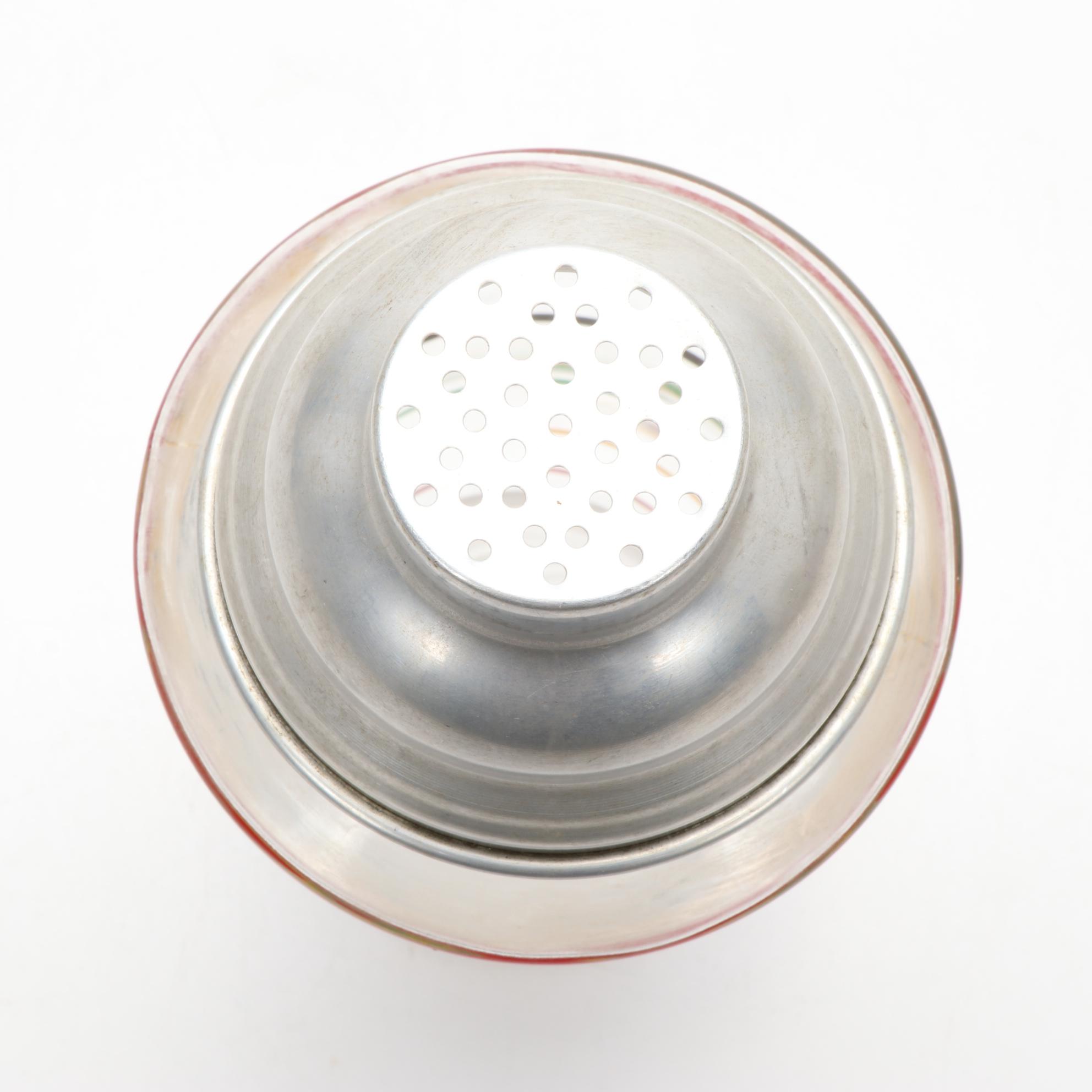 Hazel Atlas "Fiesta Stripe" Juice Glass Set with Pitcher and Shaker, 1950s