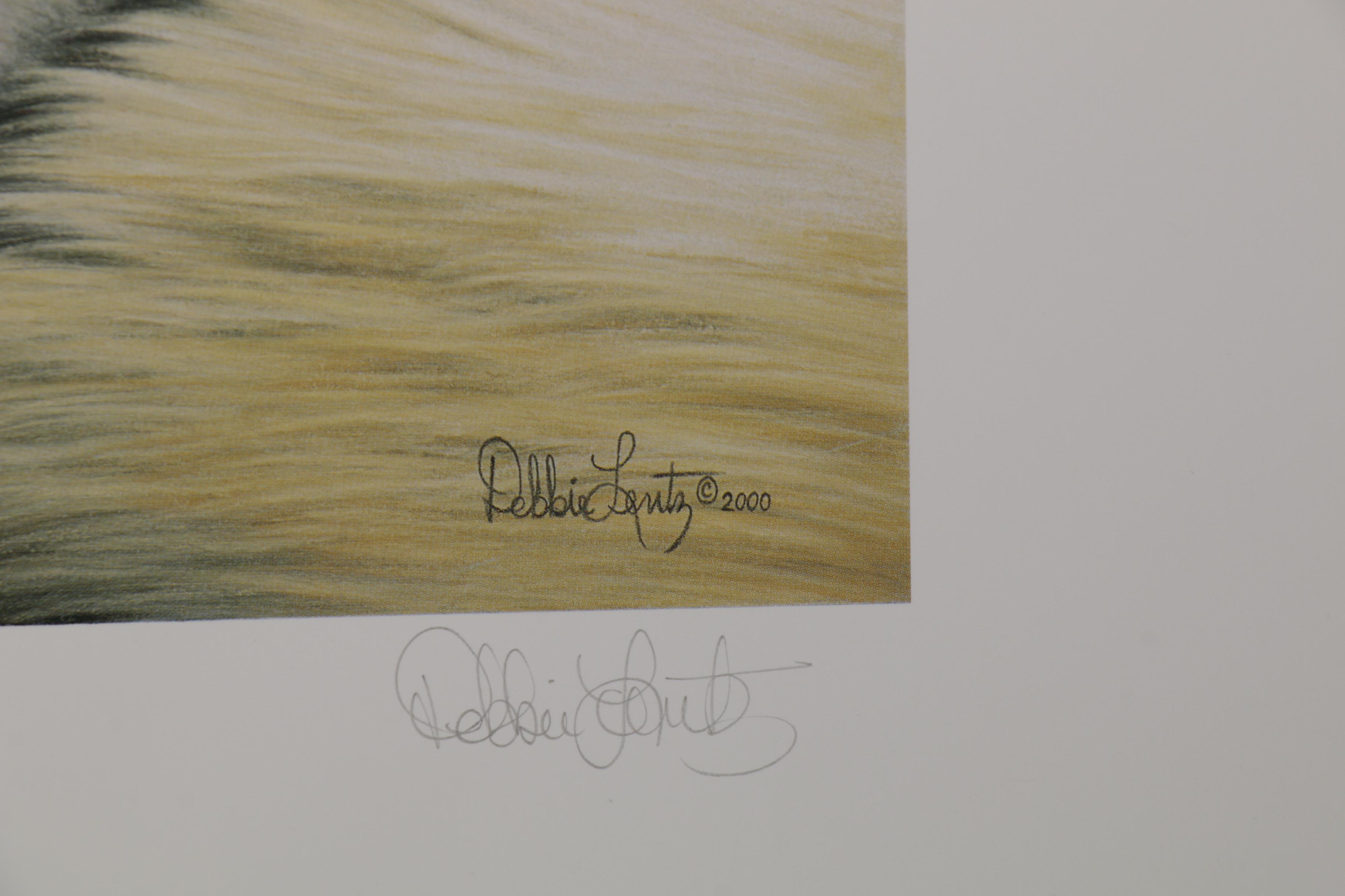 Debbie Lentz Offset Lithographs "Bear Hug" and "Side by Side," 2000