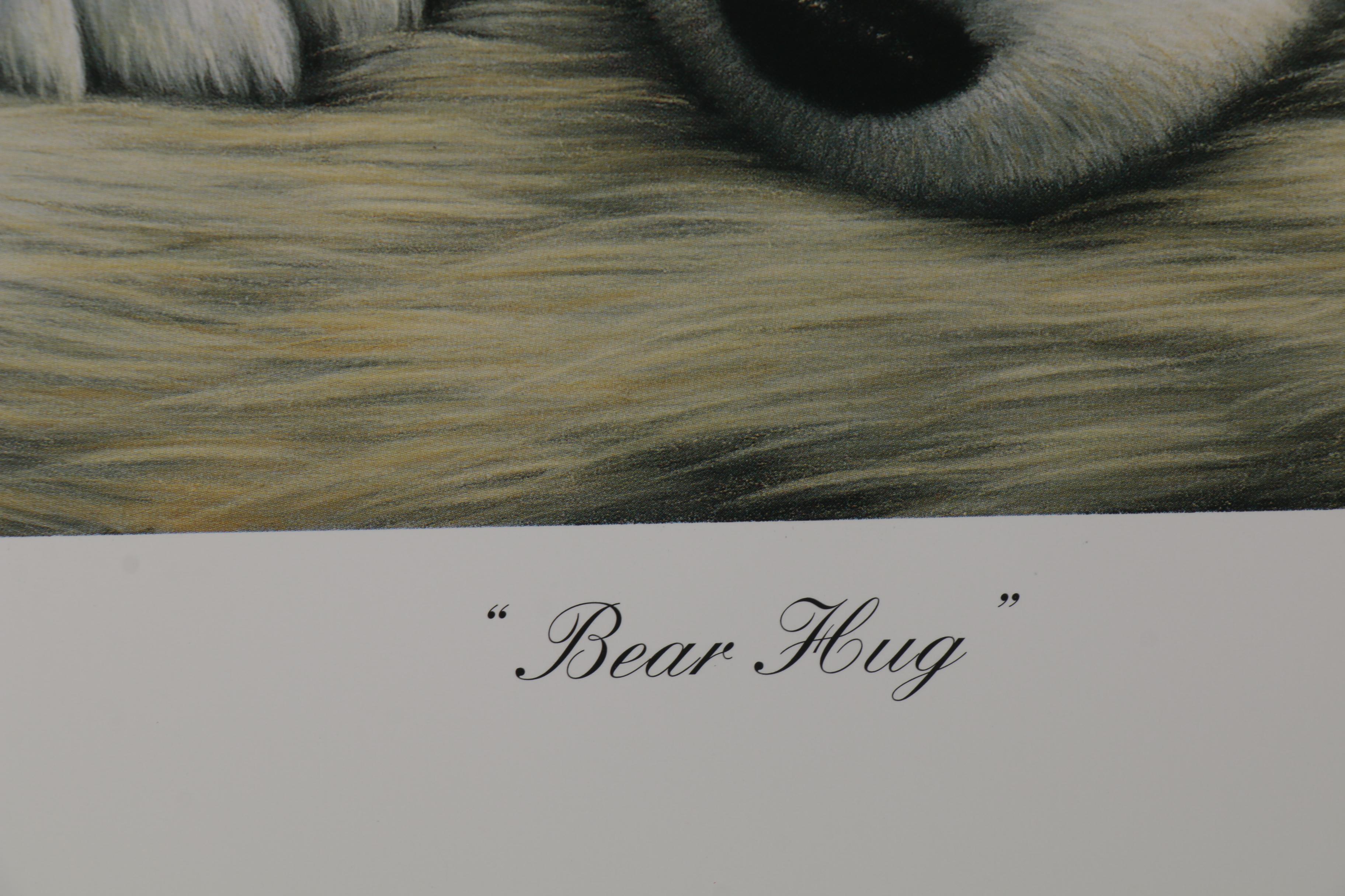 Debbie Lentz Offset Lithographs "Bear Hug" and "Side by Side," 2000