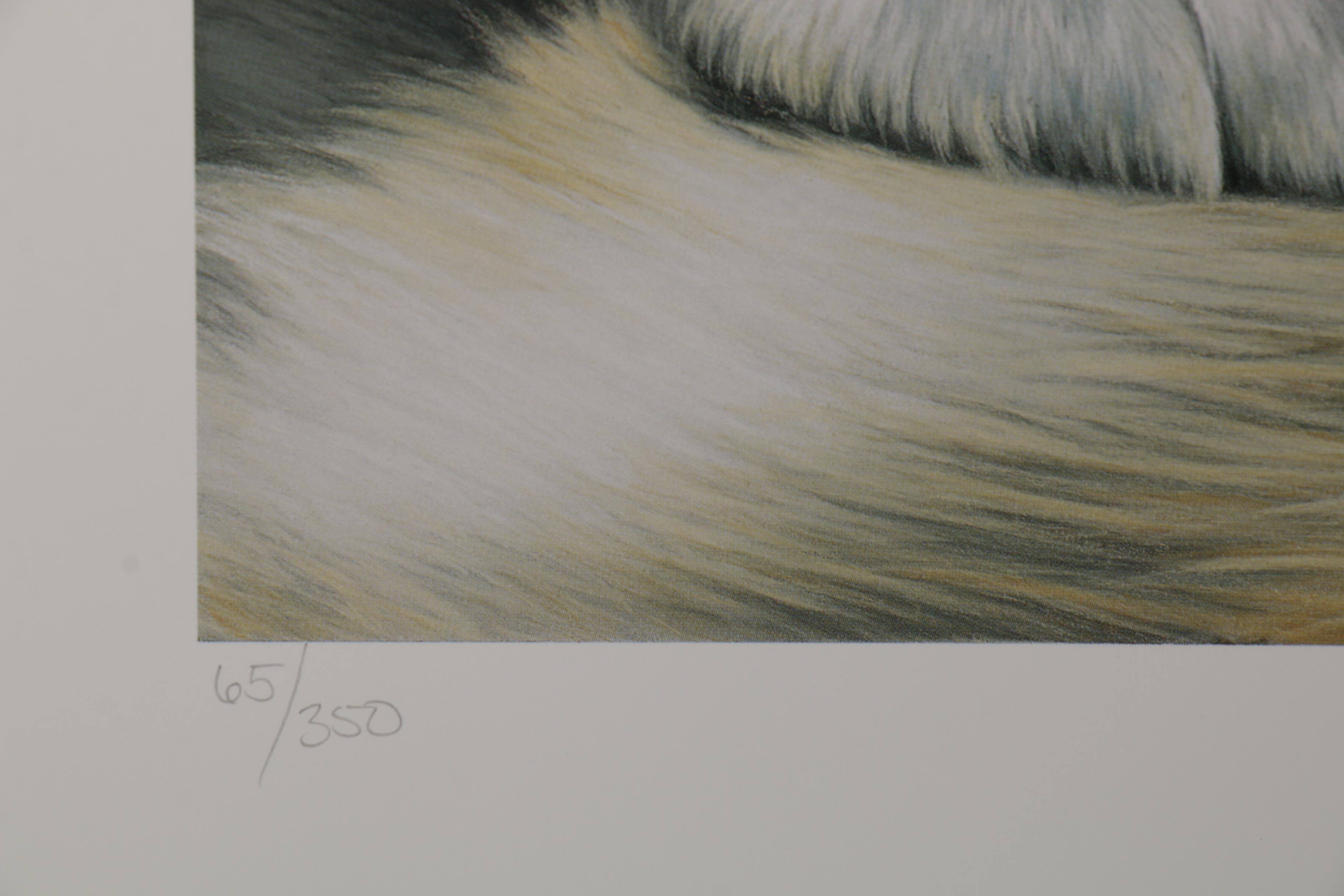 Debbie Lentz Offset Lithographs "Bear Hug" and "Side by Side," 2000