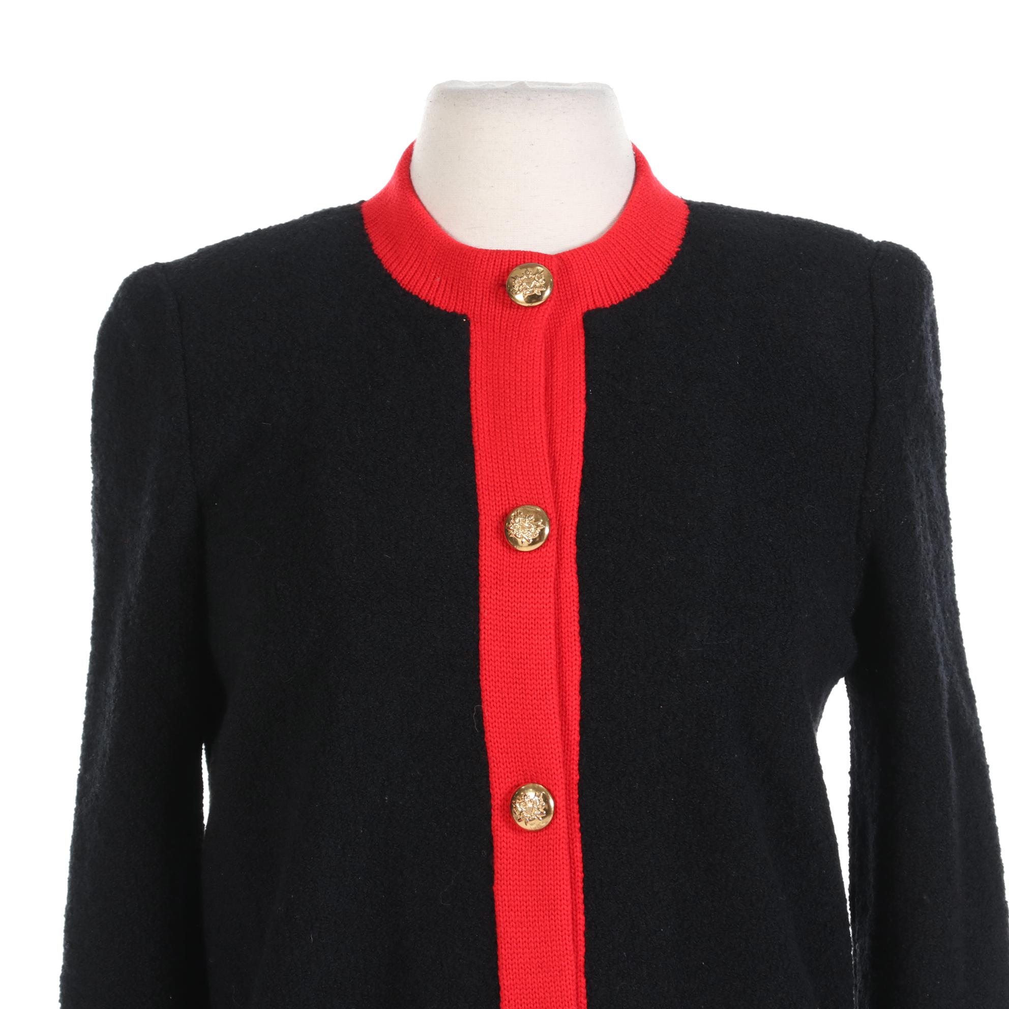 Adolfo New York for Neiman-Marcus Bouclé Wool Sweater Coat