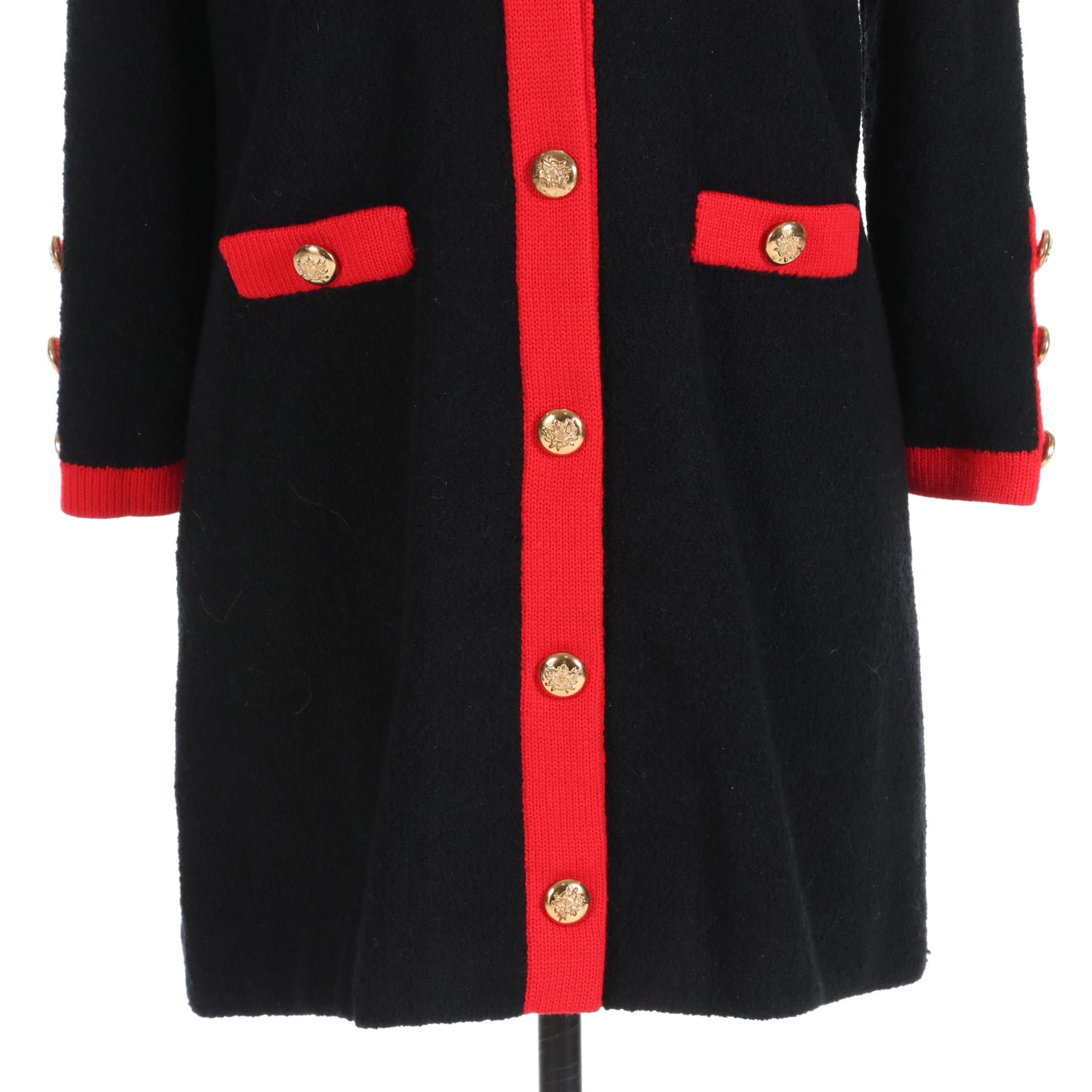 Adolfo New York for Neiman-Marcus Bouclé Wool Sweater Coat