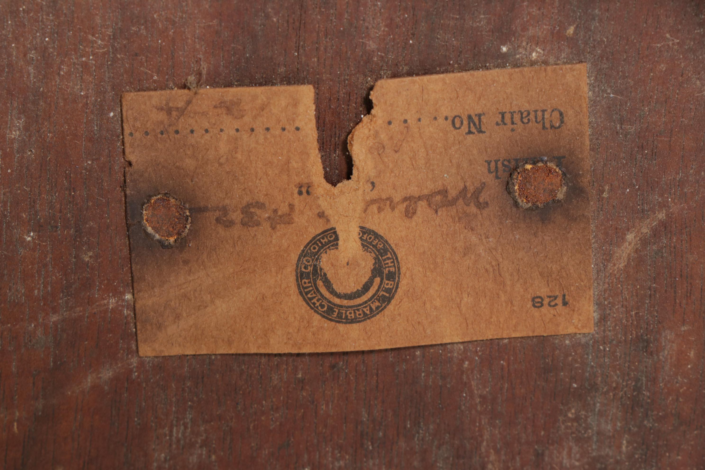 Sikes Co. and B.L. Marble Walnut Office Armchairs, Early 20th C.