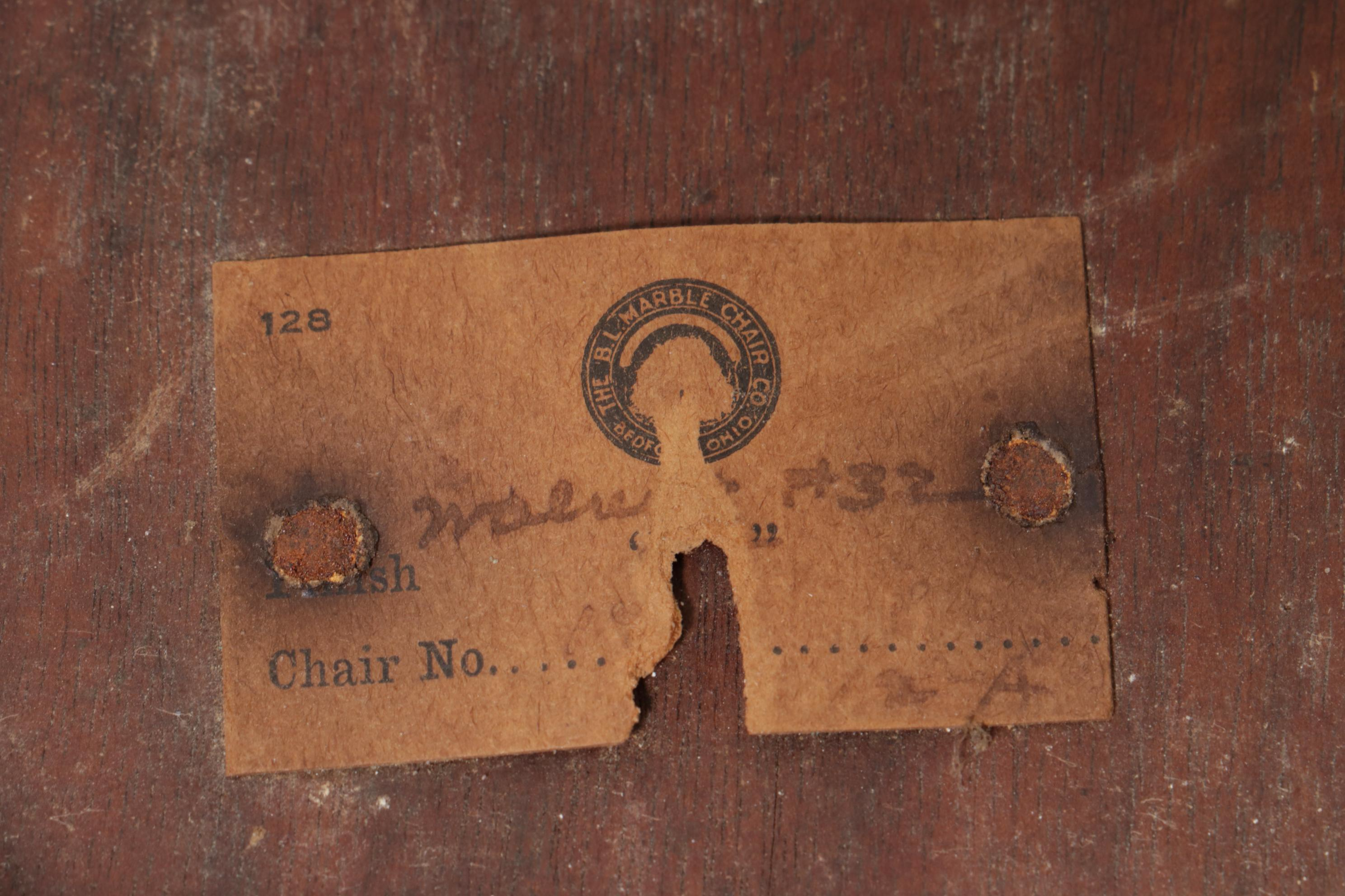 Sikes Co. and B.L. Marble Walnut Office Armchairs, Early 20th C.