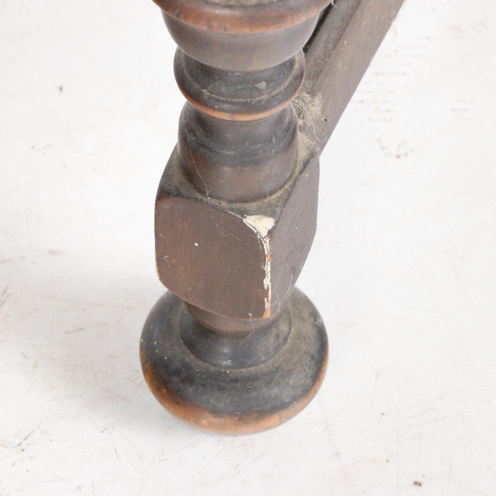 Jacobean Style Walnut China Cabinet-on-Stand, Early 20th Century