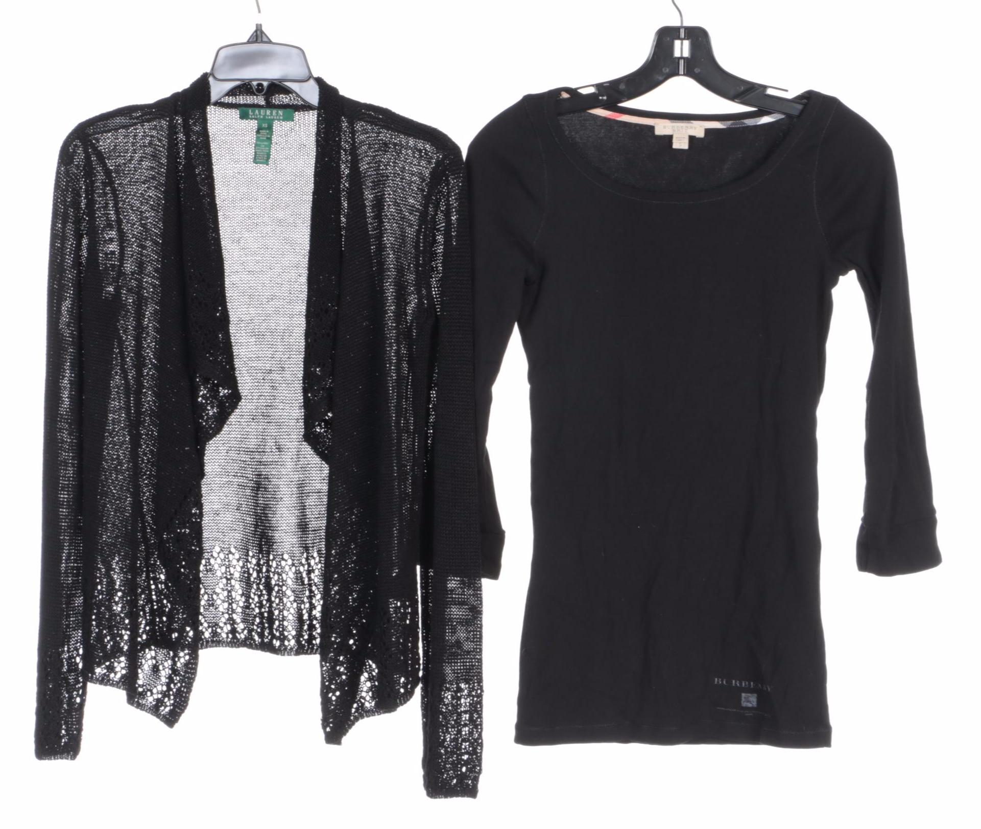 Burberry Brit, Ellen Tracy and Ralph Lauren Shirt, Ivory Pants and Cardigan