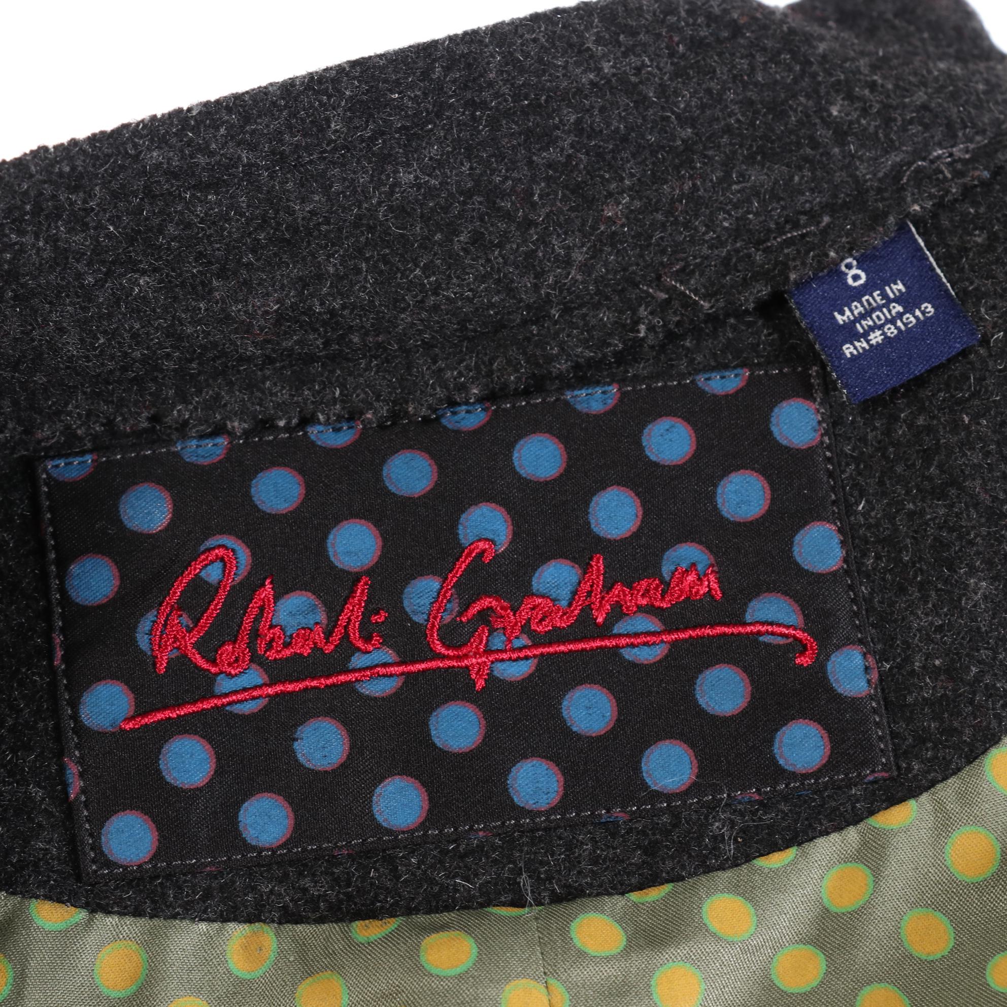 Robert Graham Double Breasted Jacket in Paisley Velvet