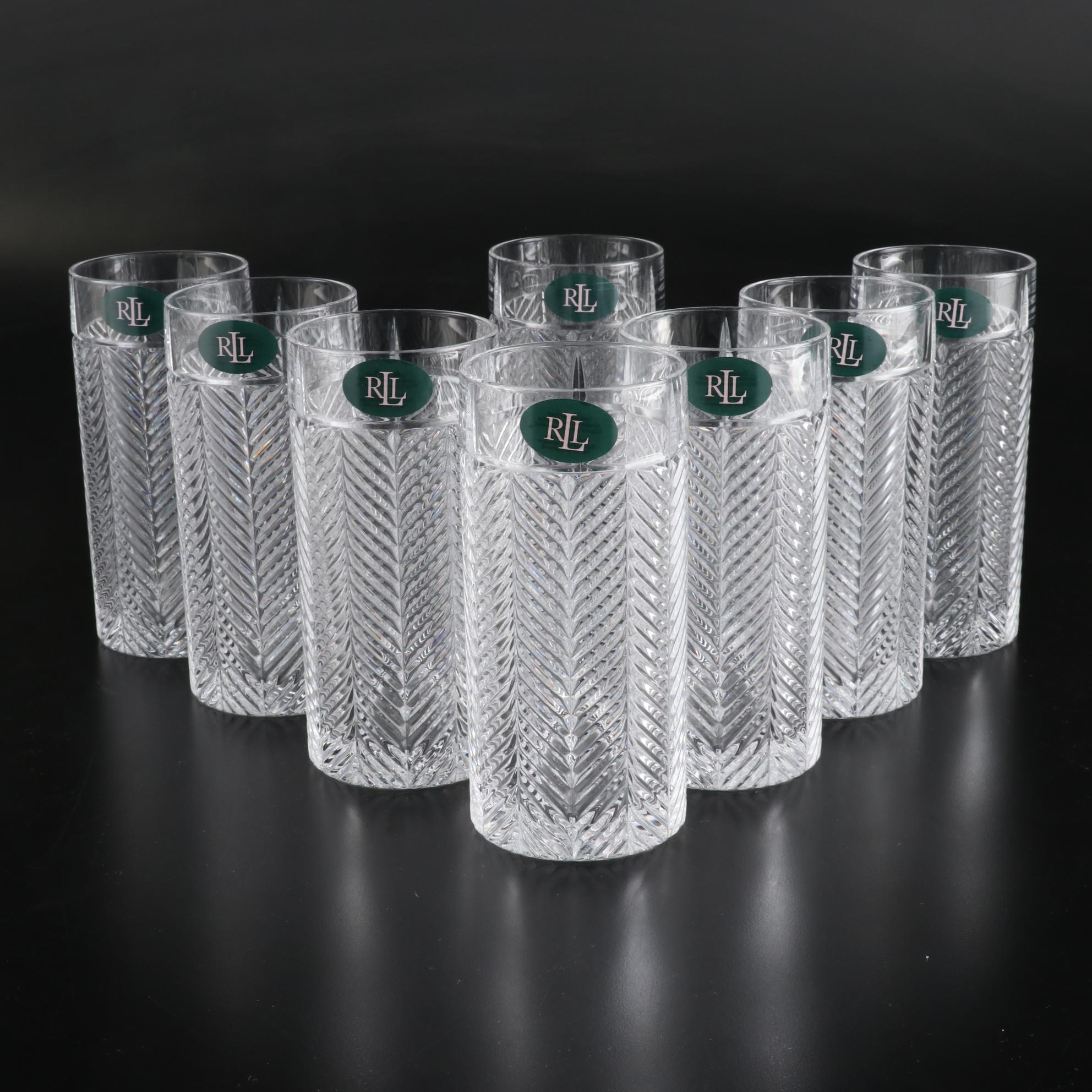 Ralph Lauren "Herringbone" Highball Glasses