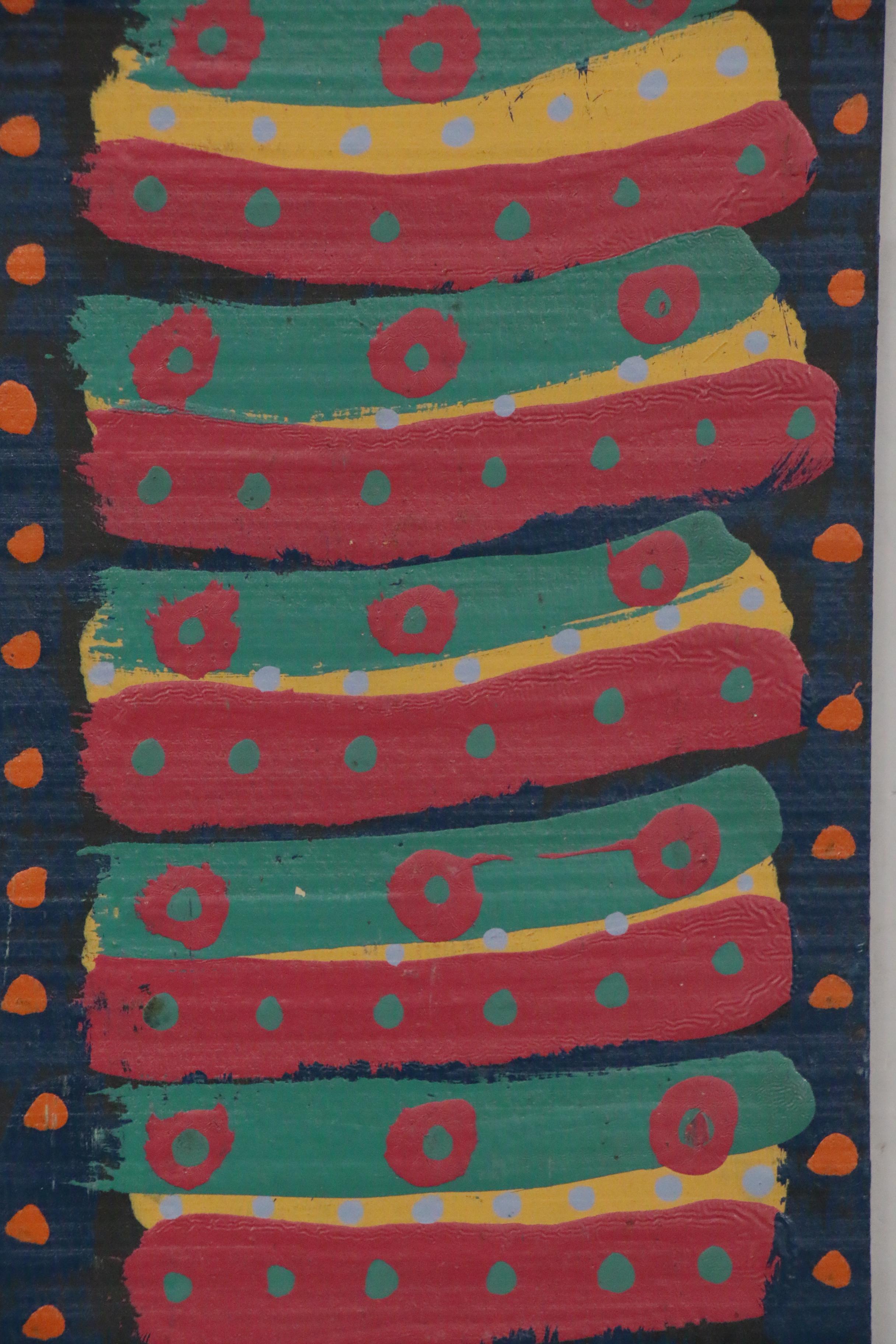 Michael “Catfish Man” Suter Folk Art Acrylic Painting, Late 20th Century