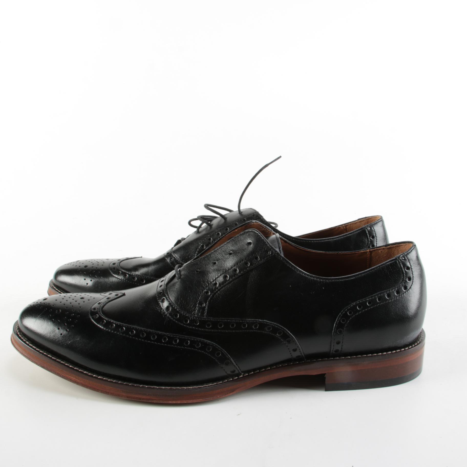 Men's Johnston and Murphy Bostonian Black Leather Dress Shoe