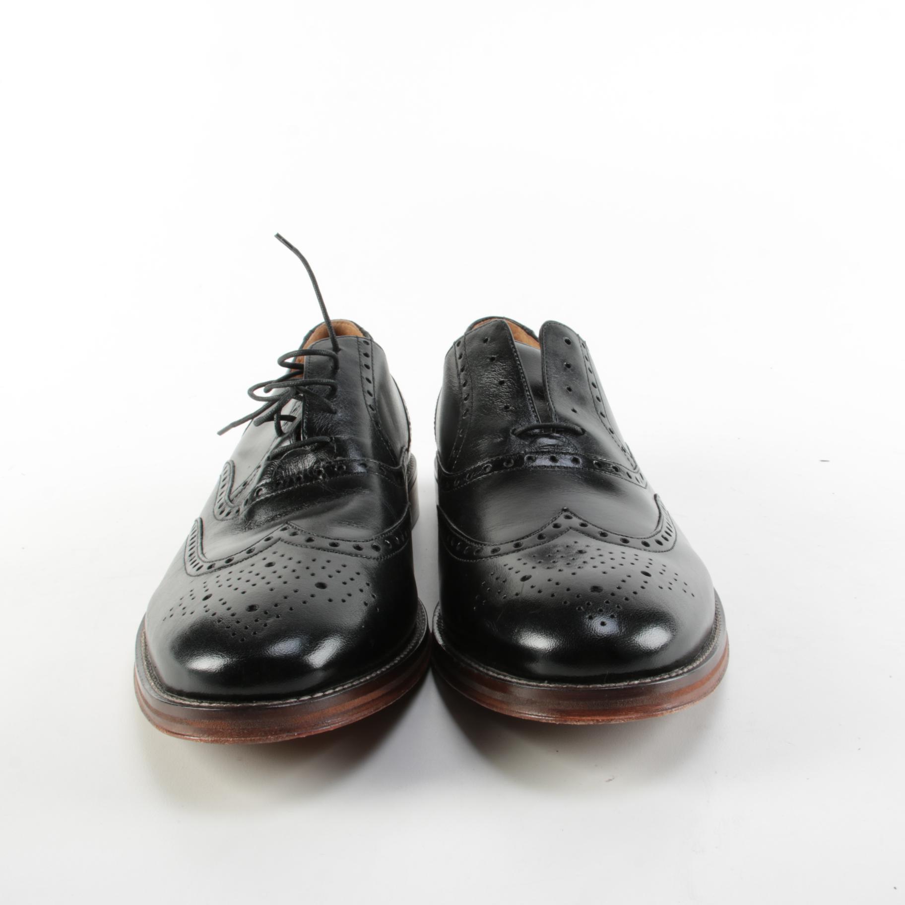 Men's Johnston and Murphy Bostonian Black Leather Dress Shoe